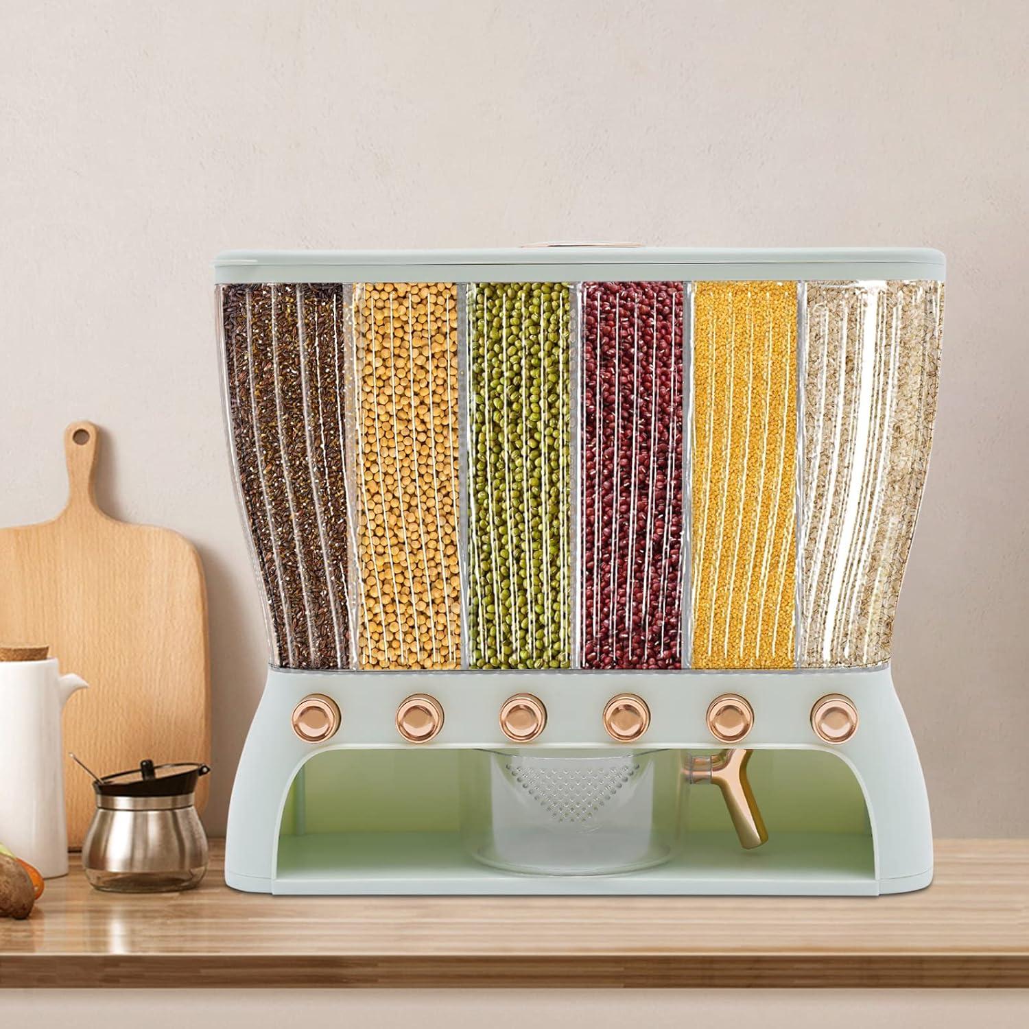 Dispensador de Granos WUSILIL 6 Rejillas Verde Claro 10kg