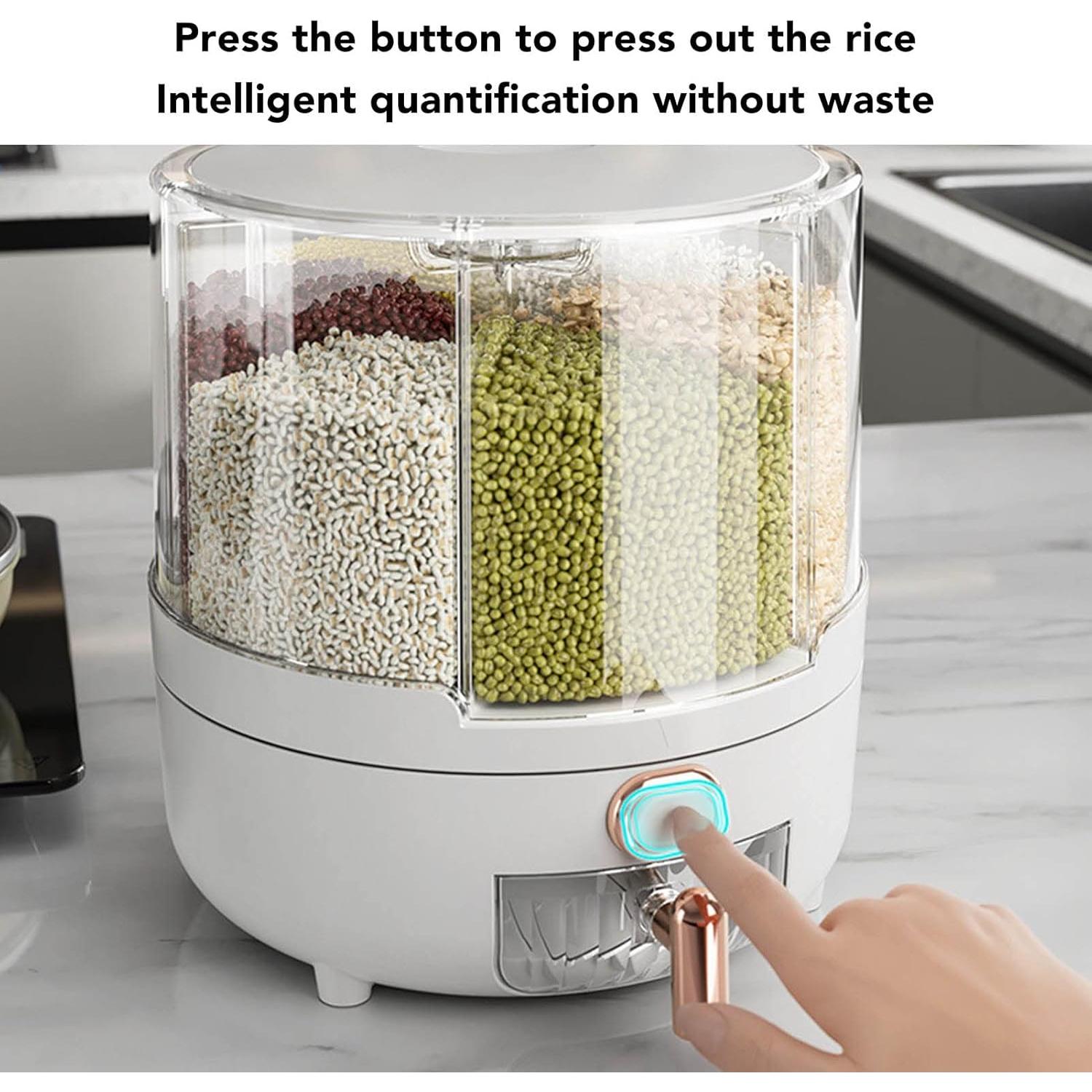 Dispensador de Cereal Rosvola 6 Compartimentos Gran Capacidad