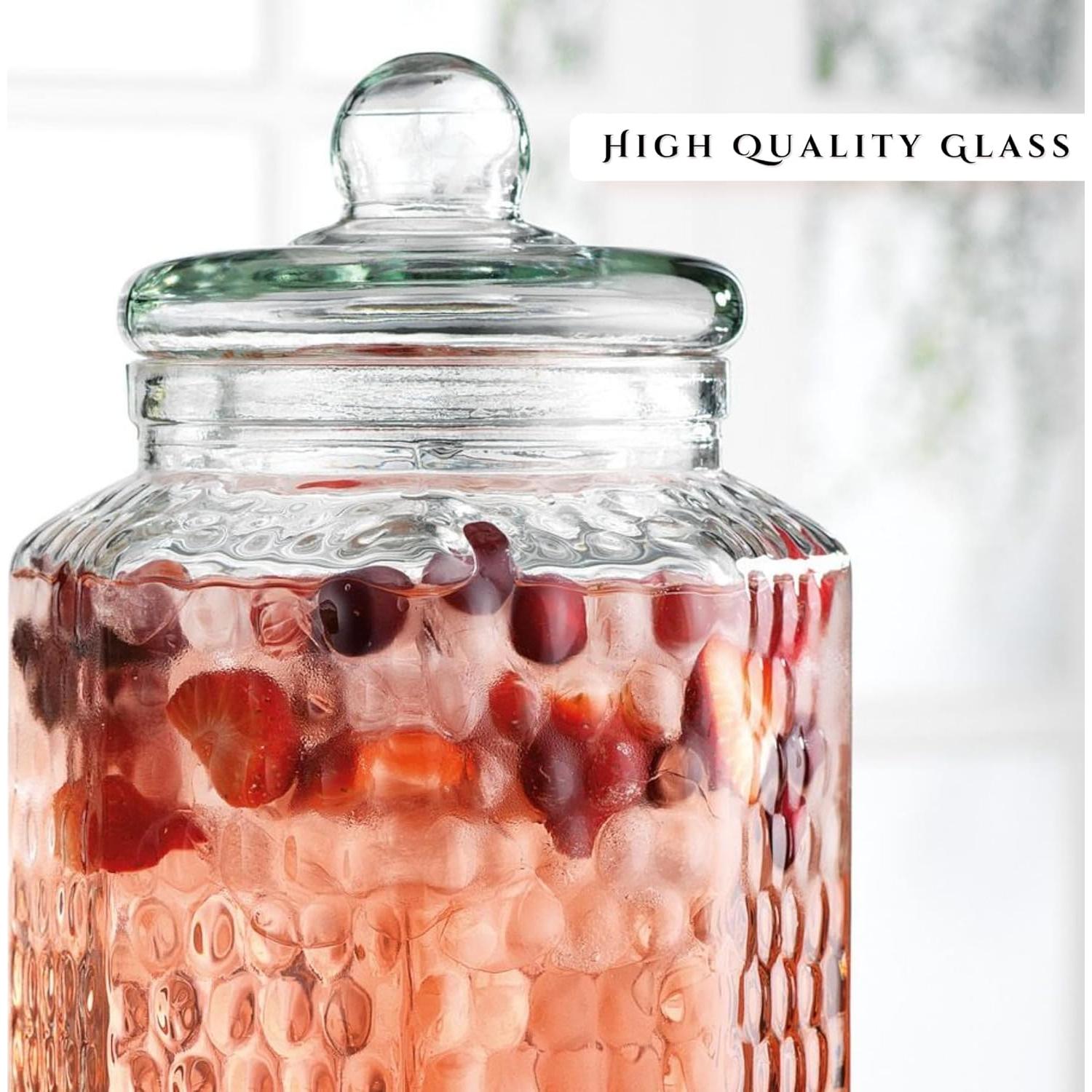 Dispensador de Bebidas de Vidrio MosJos 2x1 Galón Clásico