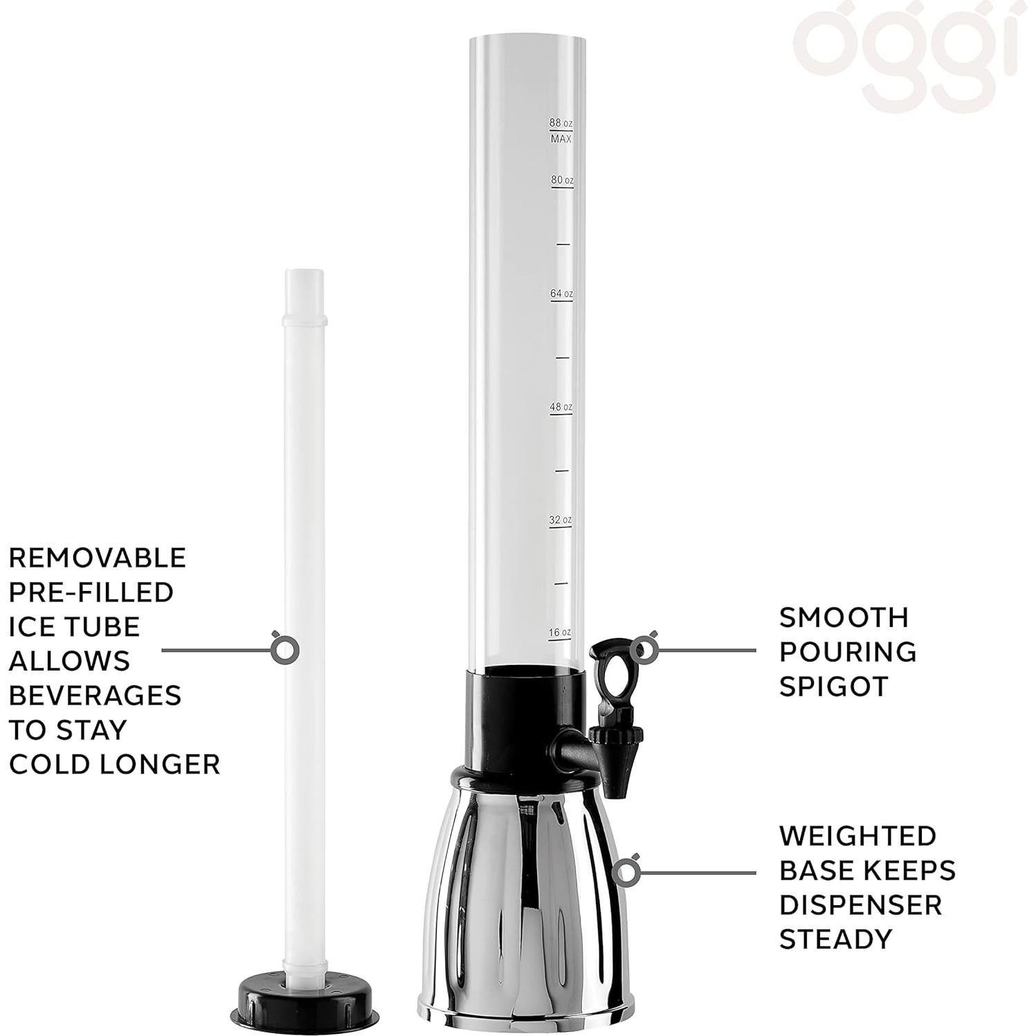 Dispensador de Cerveza OGGI 3L Acero Inoxidable con Grifo