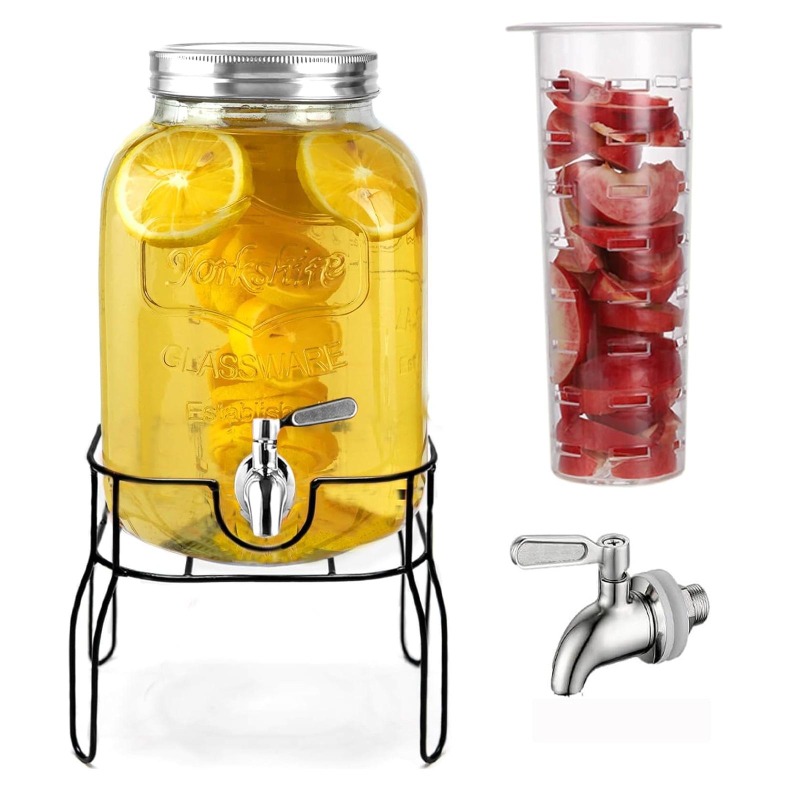 Dispensador de Bebidas de Vidrio 2 Galones Gasgimos con Grifo