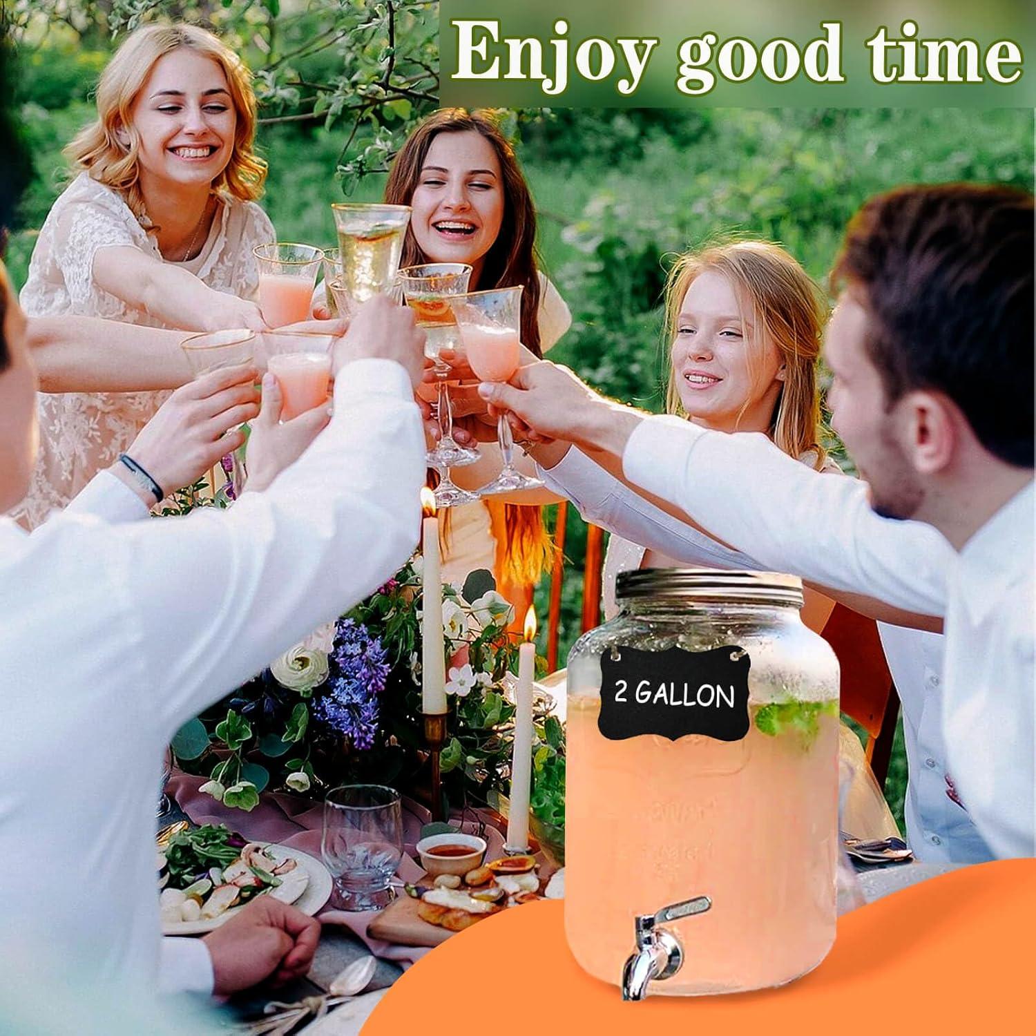 Dispensador de Bebidas de Vidrio 2 Galones Gasgimos con Grifo