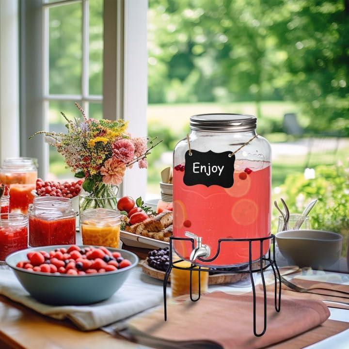 Dispensador de Bebidas de Vidrio 2 Galones Gasgimos con Grifo