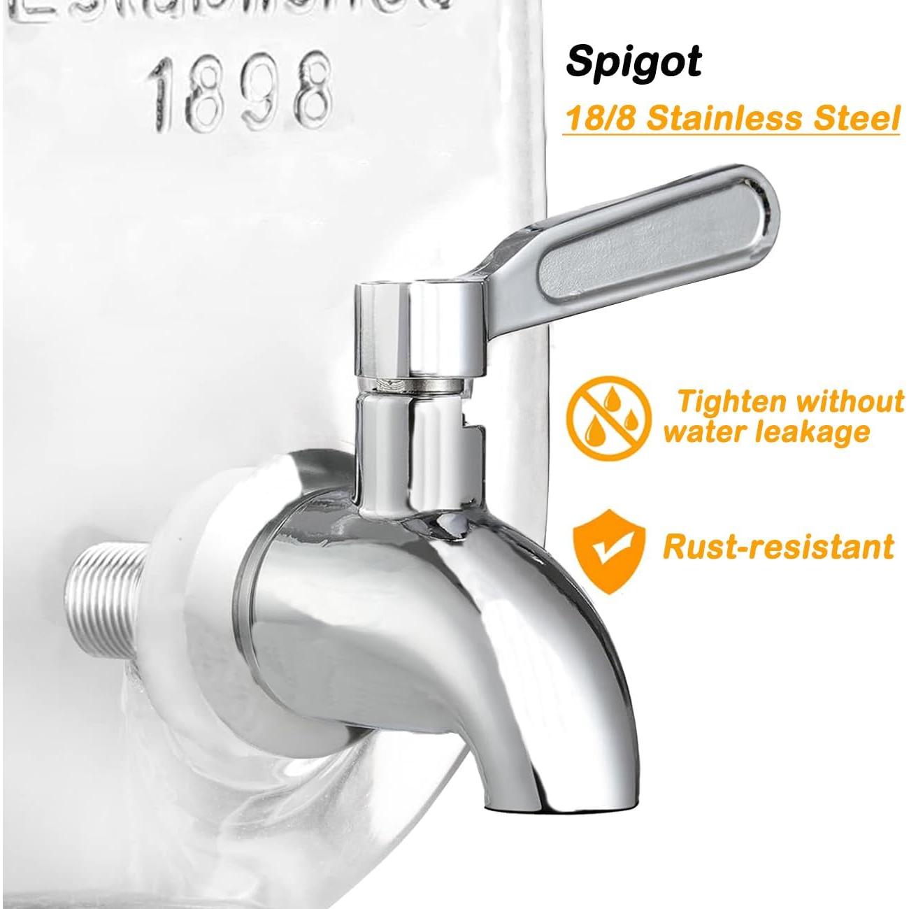 Dispensador de Bebidas de Vidrio 2 Galones Gasgimos con Grifo