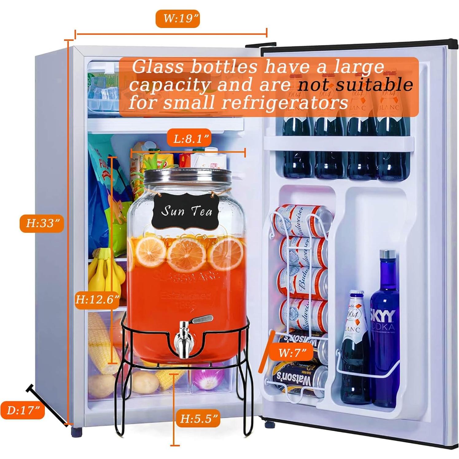 Dispensador de Bebidas de Vidrio 2 Galones Gasgimos con Grifo