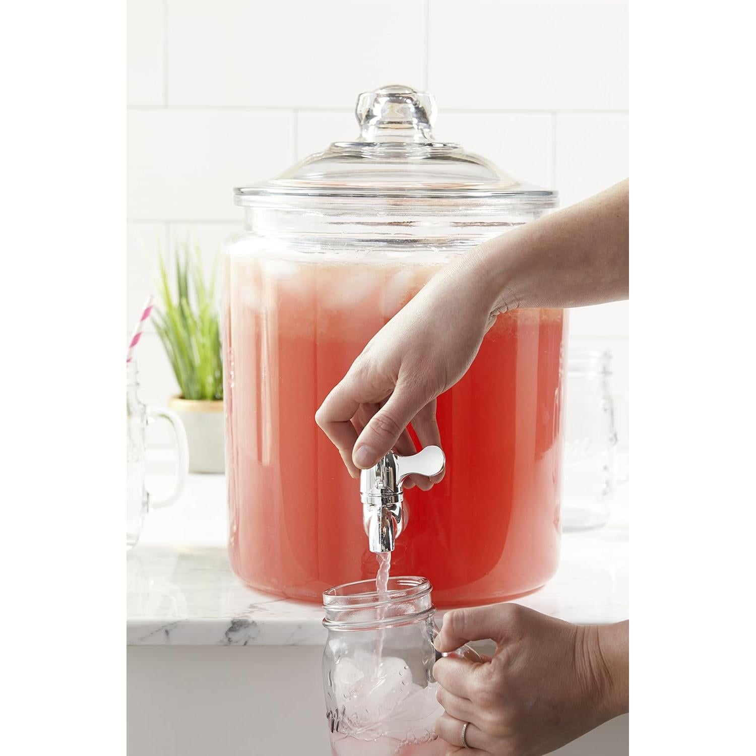 Dispensador de Bebidas de Vidrio Anchor Hocking 7.57L Heritage Hill