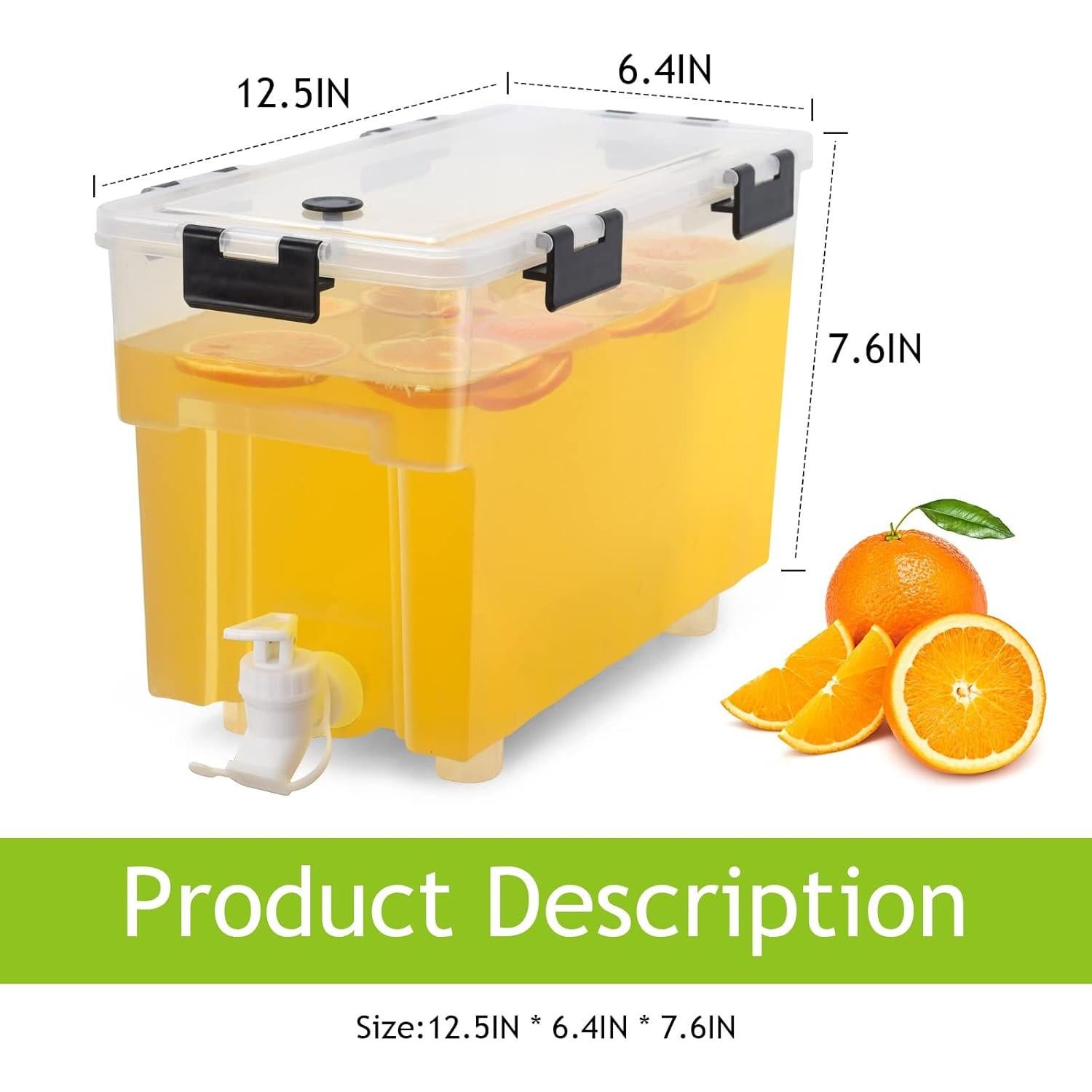 Dispensador de Bebidas COHOMA 5.68L Negro con Grifo