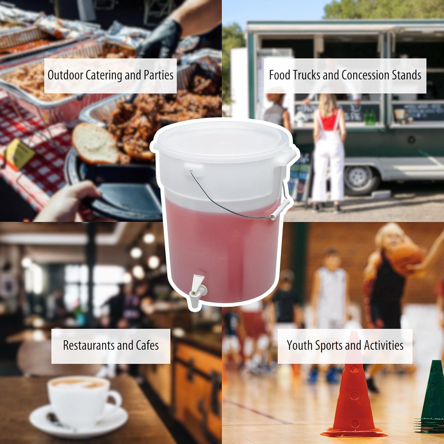 Cambro DSPR6148 SIX-GALLON (22,7 L) BEVERAGE DISPENSER, White, 22 Quart Case of 1