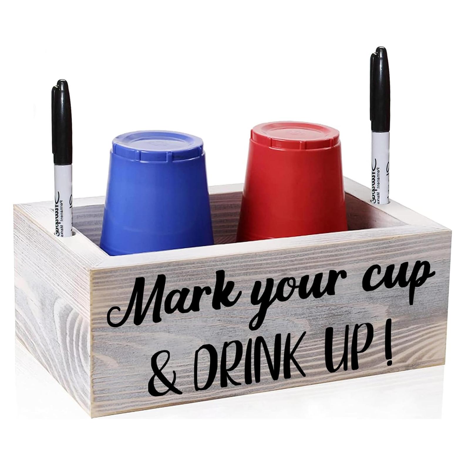 Soporte Doble para Tazas Desechables NaiCeay Gris Rústico