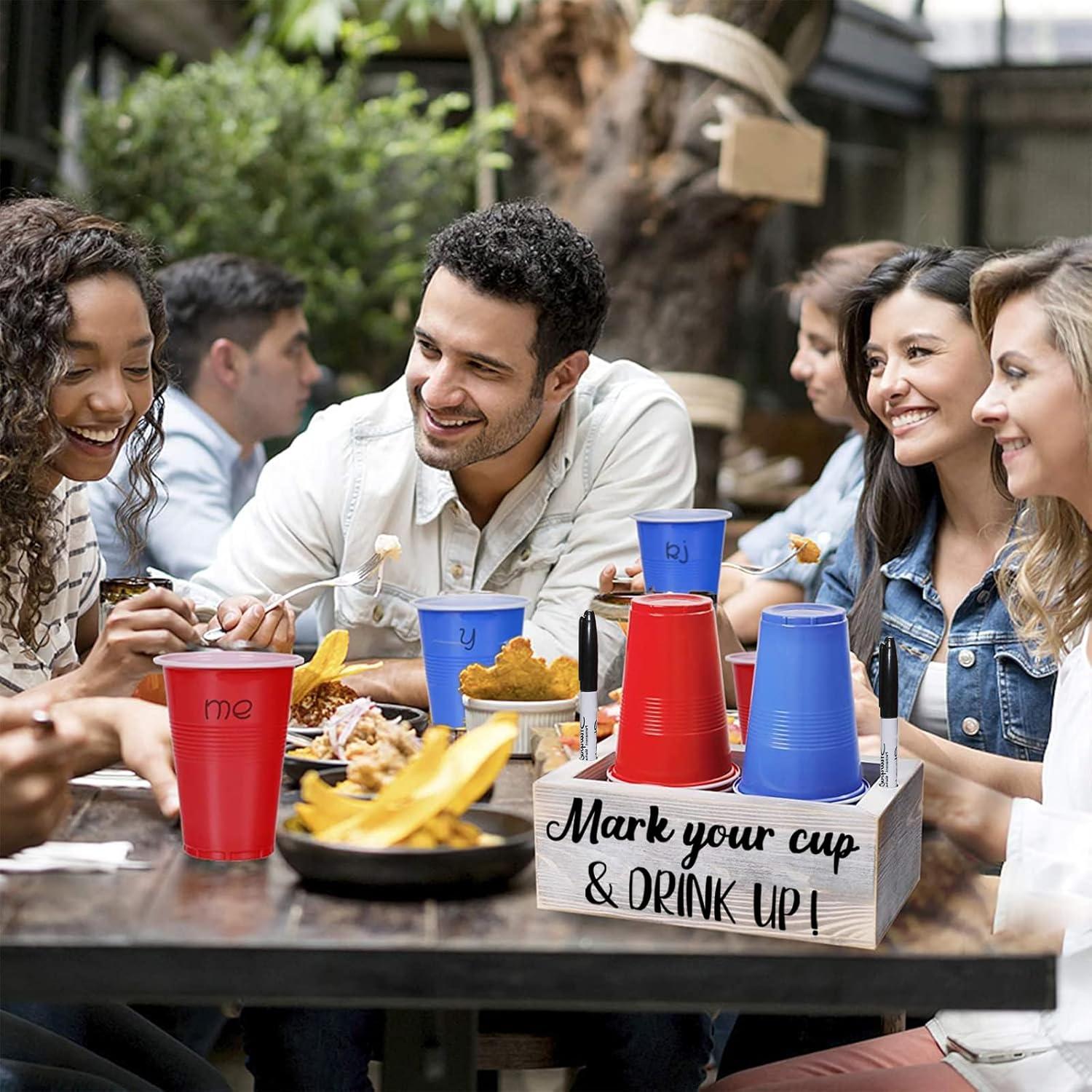 Soporte Doble para Tazas Desechables NaiCeay Gris Rústico