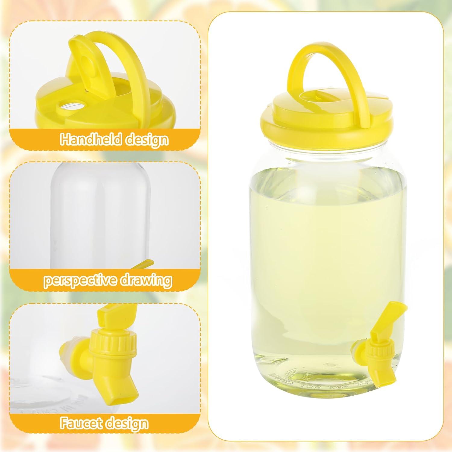 Set 2 Dispensadores de Bebidas Plástico + 40 Vasos Papel Limón