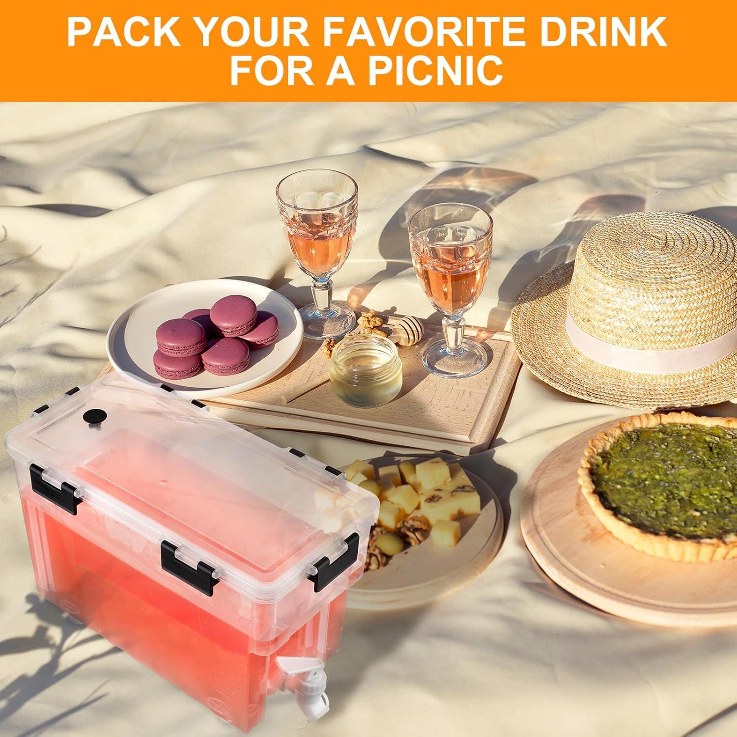 Dispensador de Bebidas Zhehao 5.7L con Grifo y Tapa - 3 Piezas