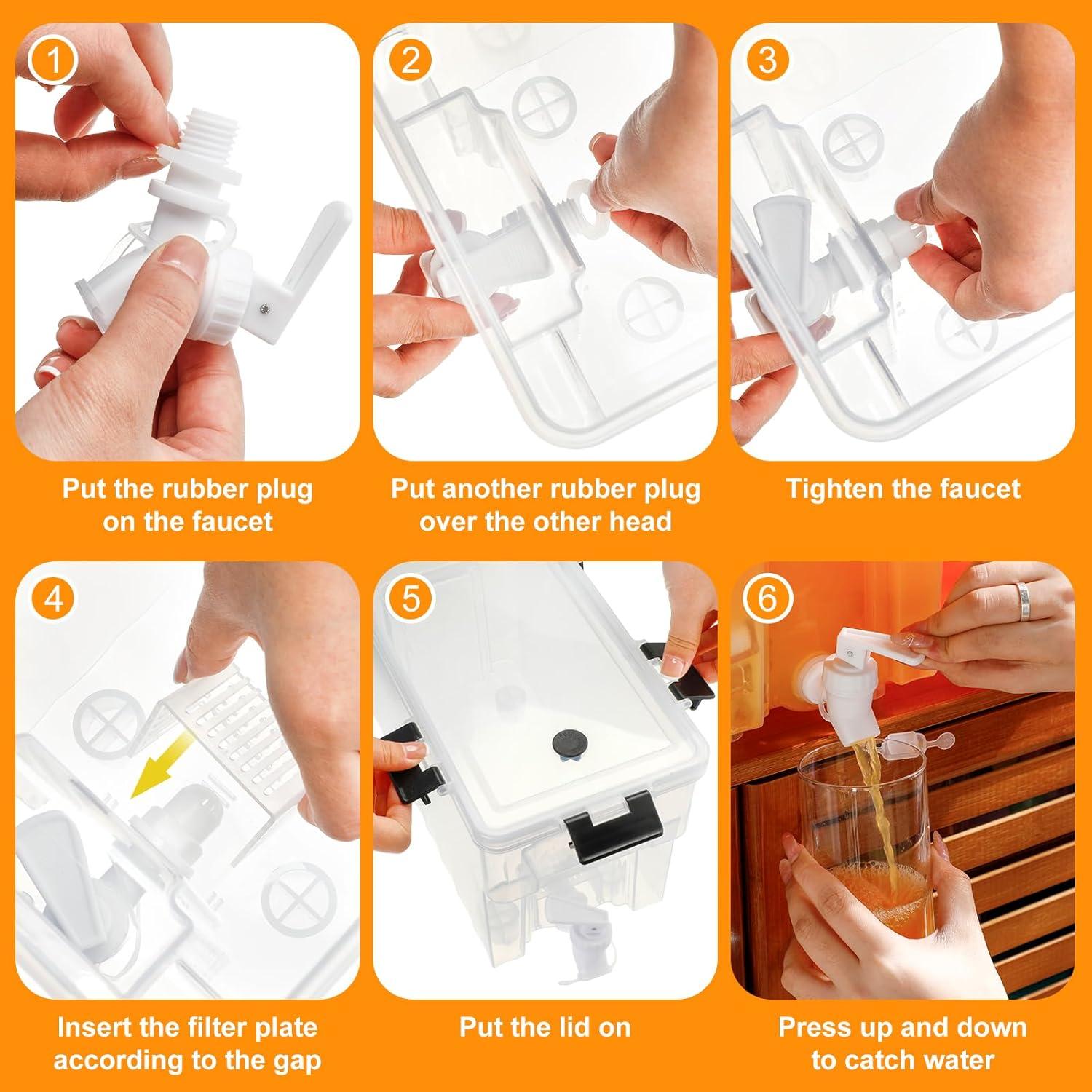 Dispensador de Bebidas Zhehao 5.7L con Grifo y Tapa - 3 Piezas