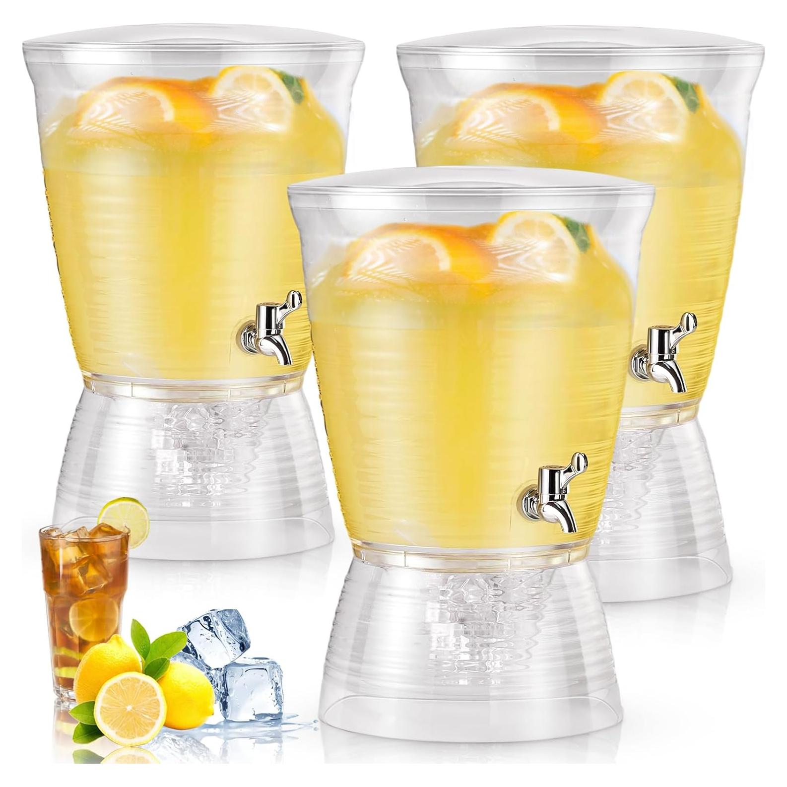 Dispensador de Bebidas Acrílico Tioncy 3 Pcs 10 L con Grifo