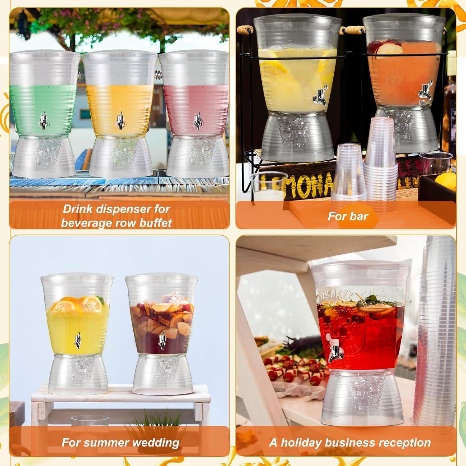 Dispensador de Bebidas Acrílico Tioncy 3 Pcs 10 L con Grifo