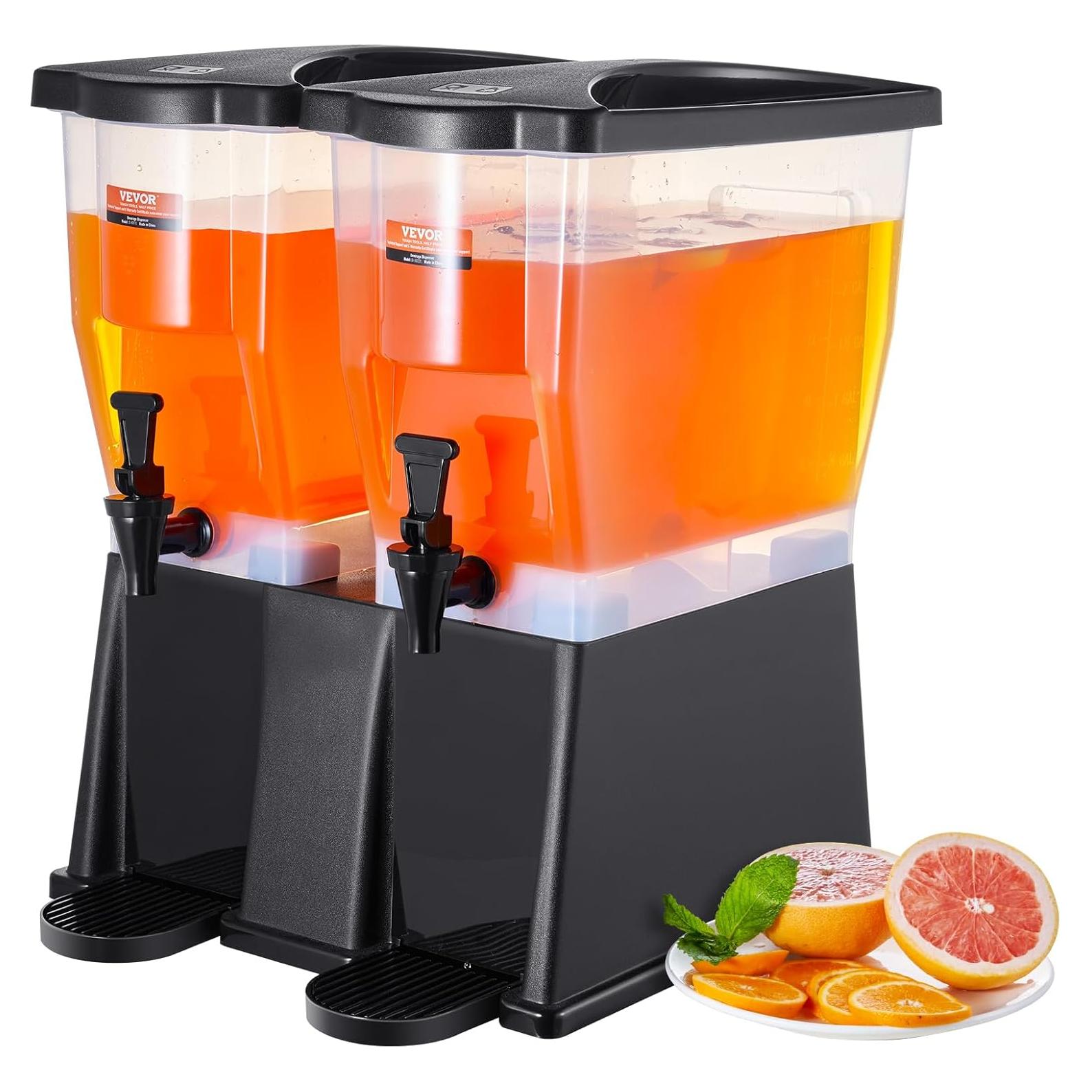 Dispensador de Bebidas VEVOR 11L Doble 2x3 Galones con Grifo