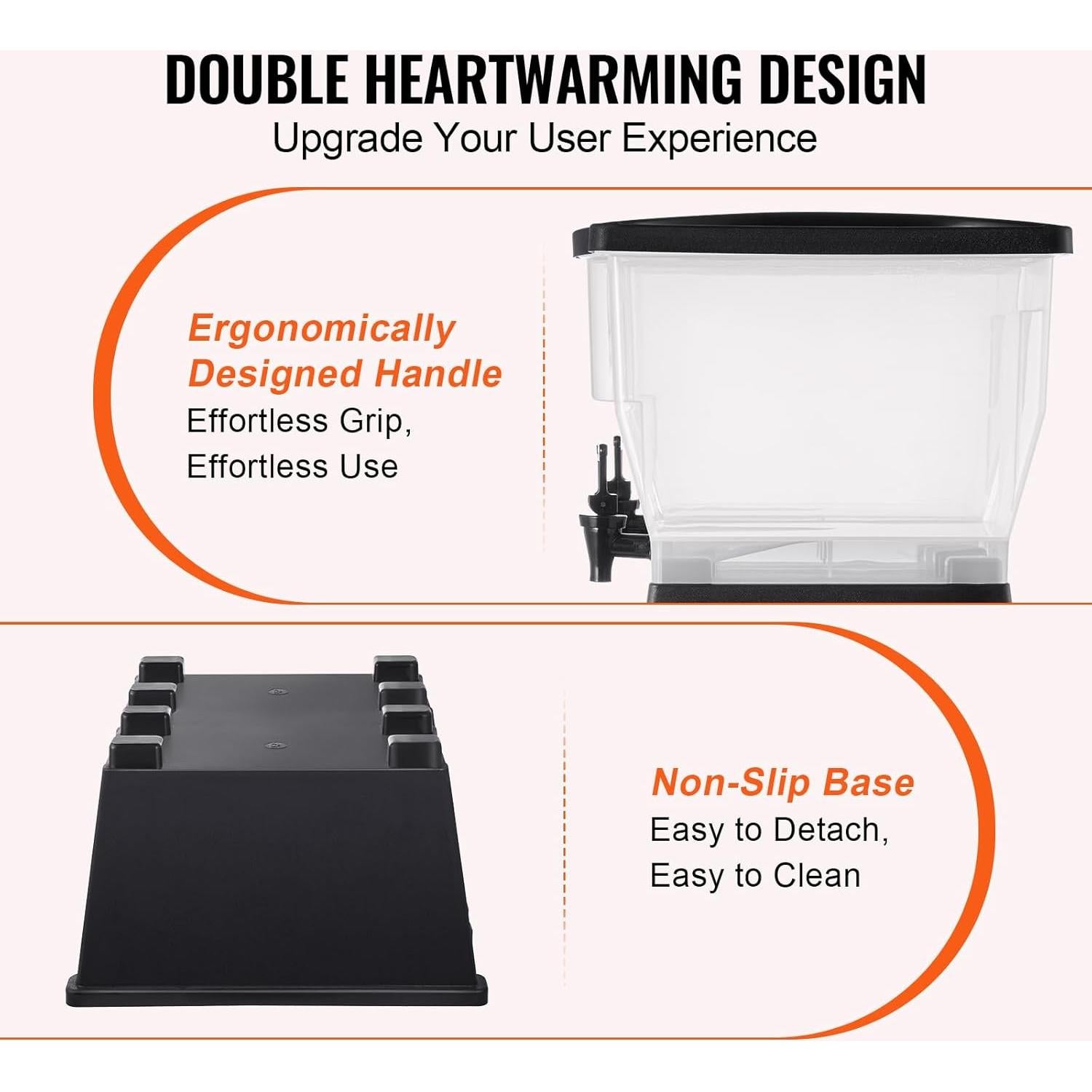 Dispensador de Bebidas VEVOR 11L Doble 2x3 Galones con Grifo