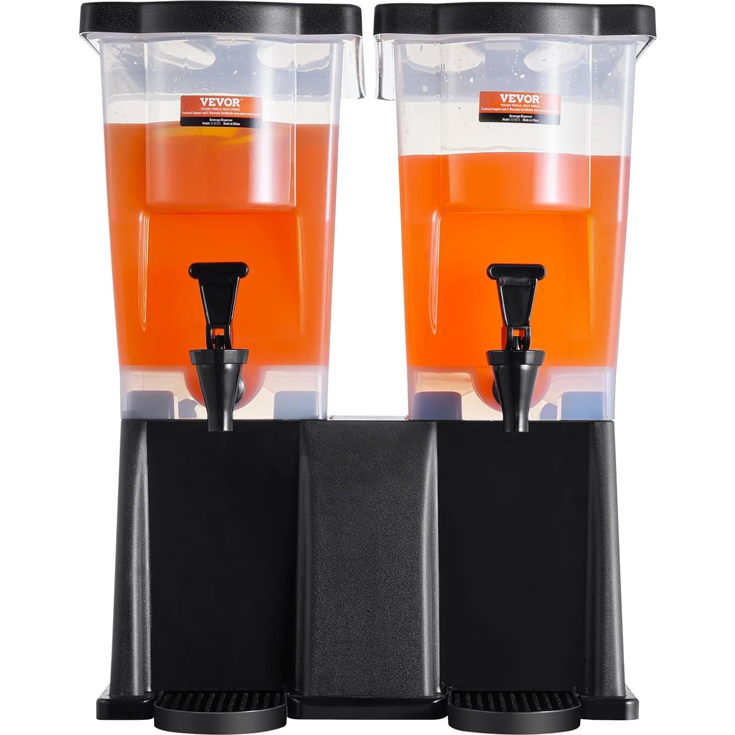 Dispensador de Bebidas VEVOR 11L Doble 2x3 Galones con Grifo