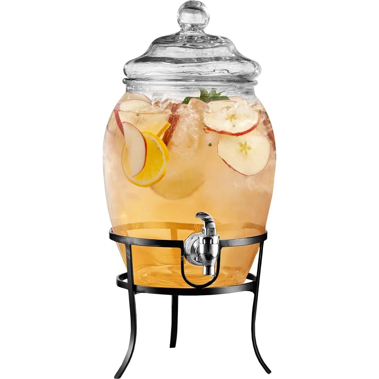 Dispensador de Bebidas Style Setter 2 Galones Vidrio y Metal
