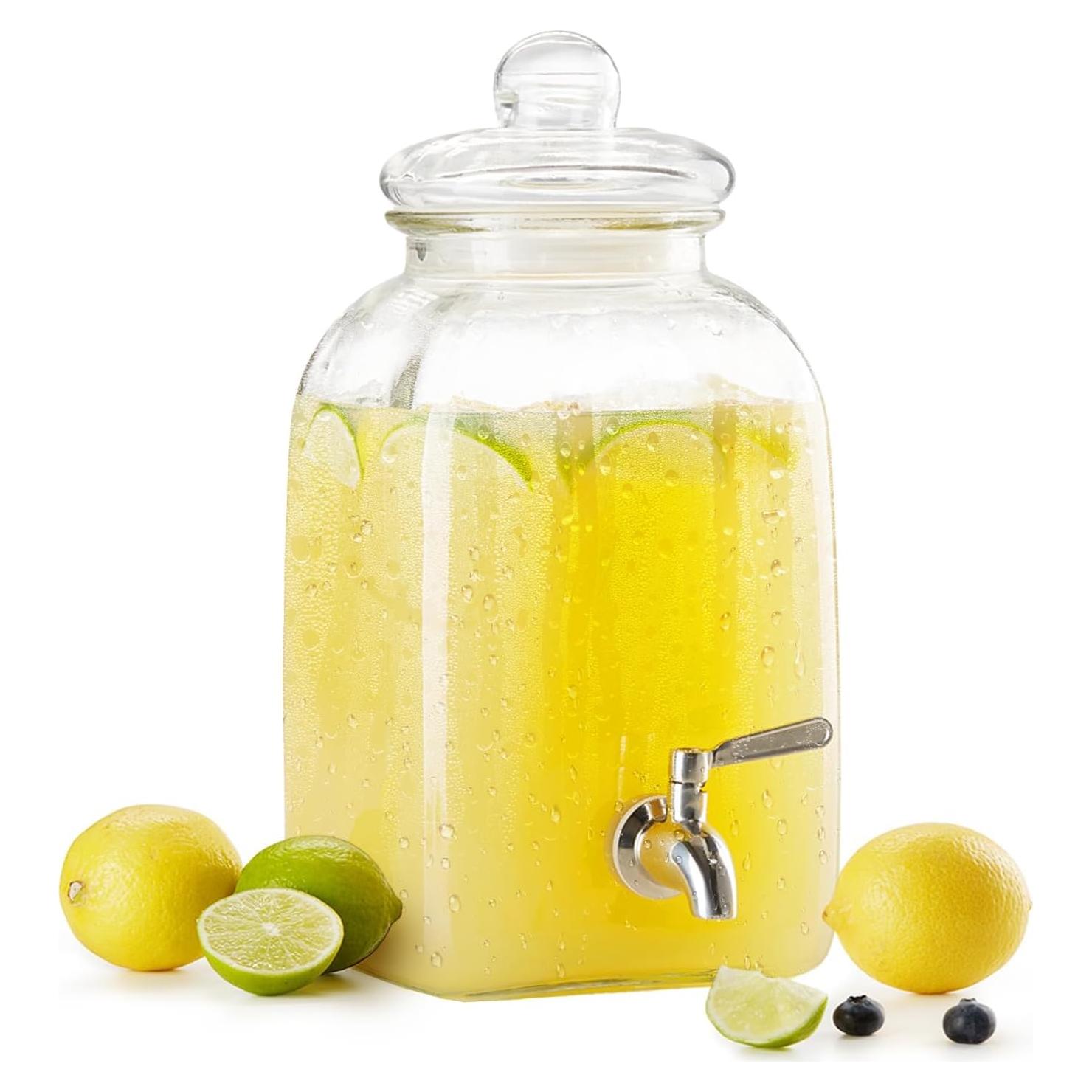 Dispensador de Bebidas KooK de Vidrio 4.73L con Grifo Inoxidable