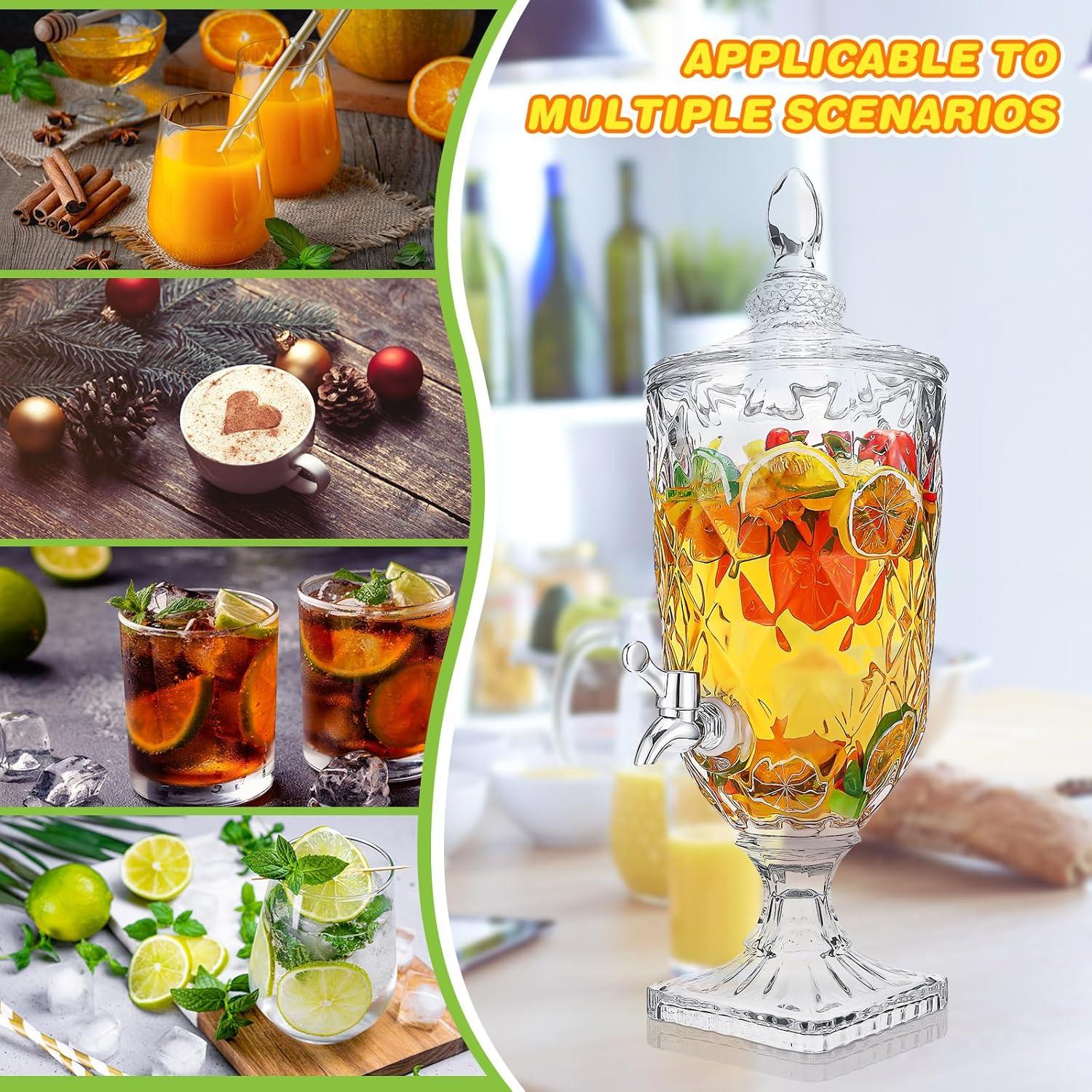 Dispensadores de Bebidas de Vidrio Nuogo 2 Pcs 3L Vintage