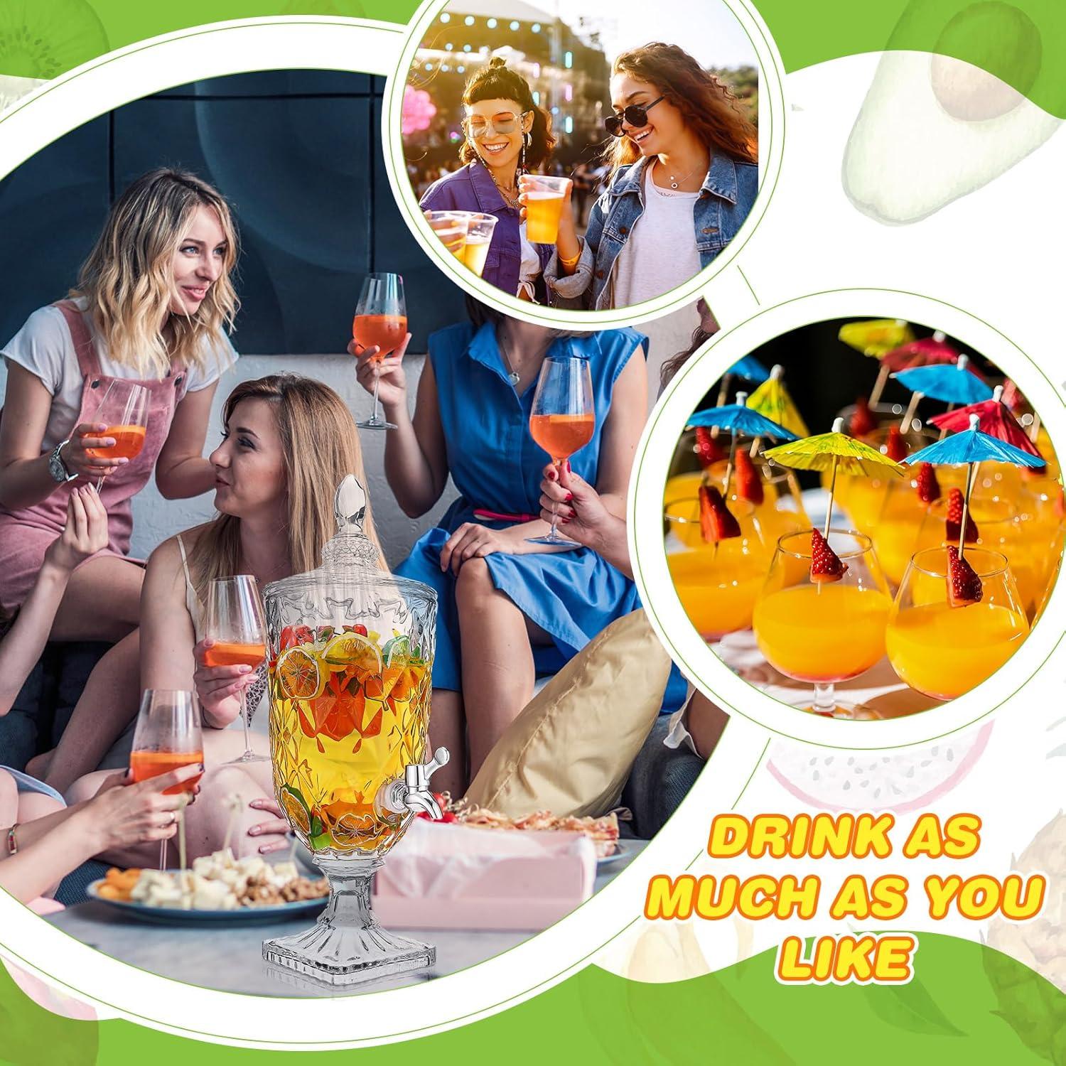 Dispensadores de Bebidas de Vidrio Nuogo 2 Pcs 3L Vintage