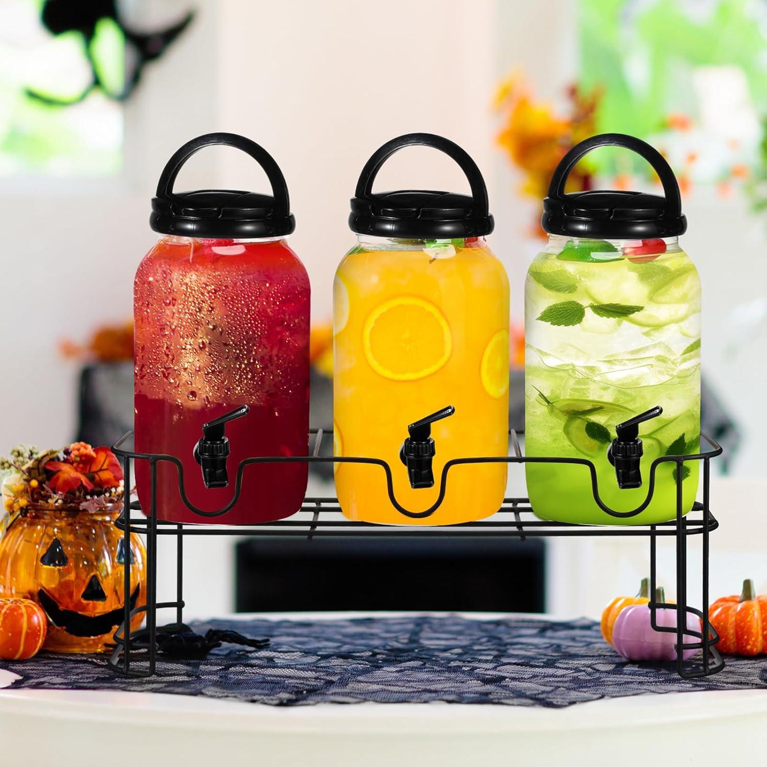 Dispensador de Bebidas Tanlade 3.8L con Soporte de Metal Negro