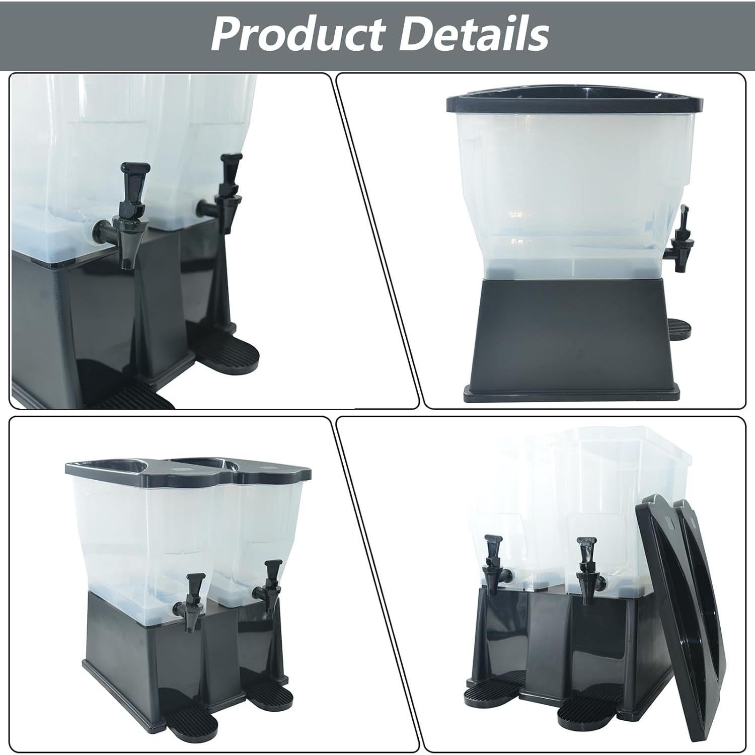 Dispensador de Bebidas Frías CLIVIA 22L con Grifo Negro