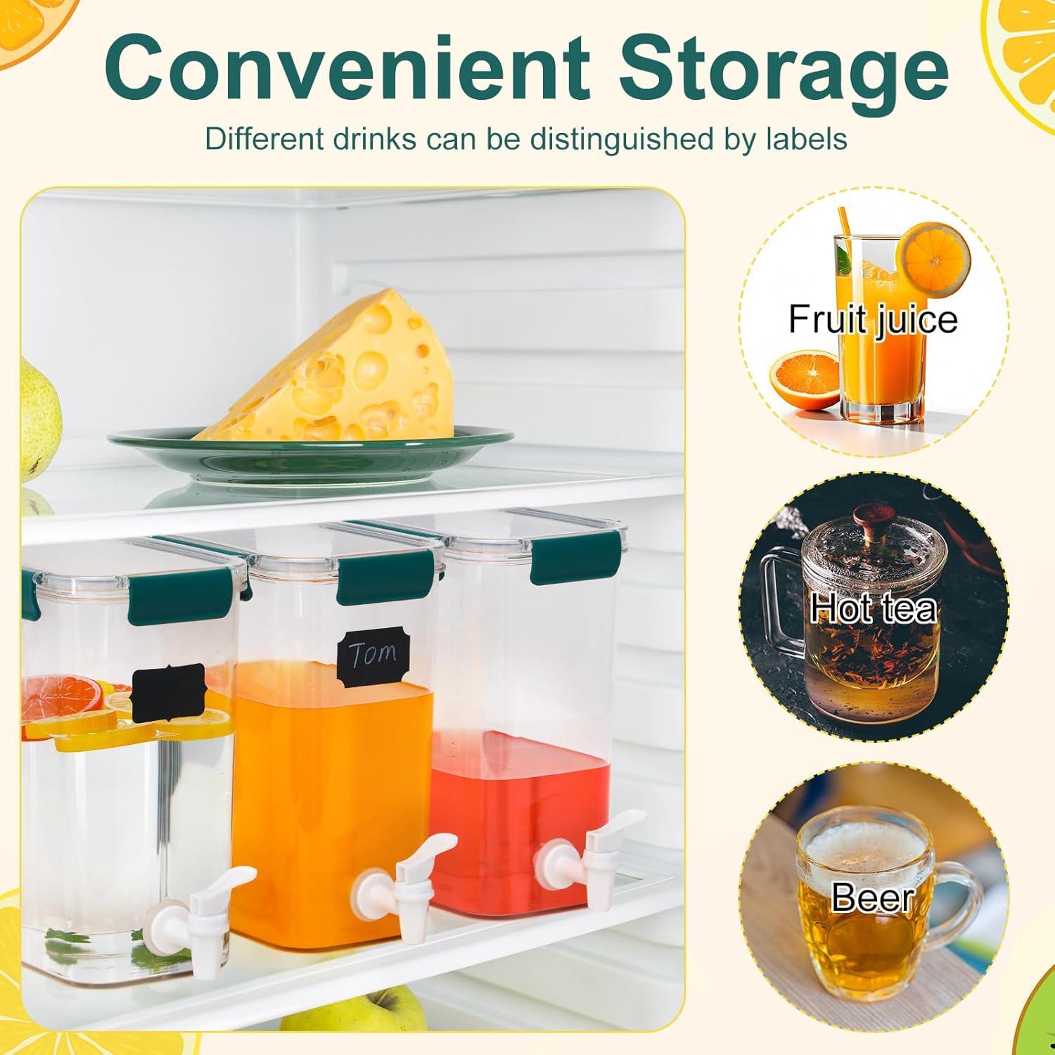 Dispensadores de Bebidas Mumufy 3 Set 4.5L Verde con Grifo