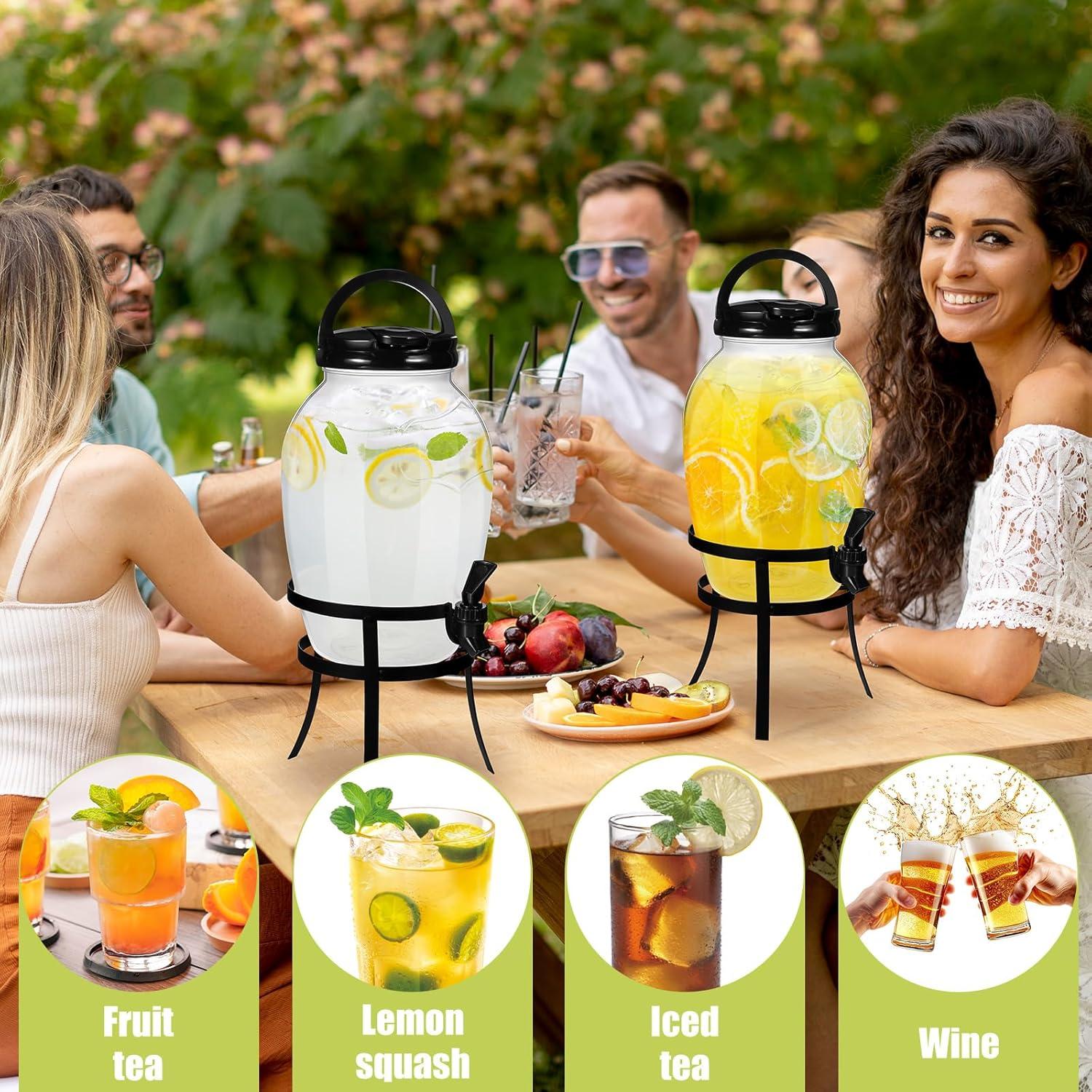 Dispensador de Bebidas Havawish 2 Pack 4.4L con Soporte Negro