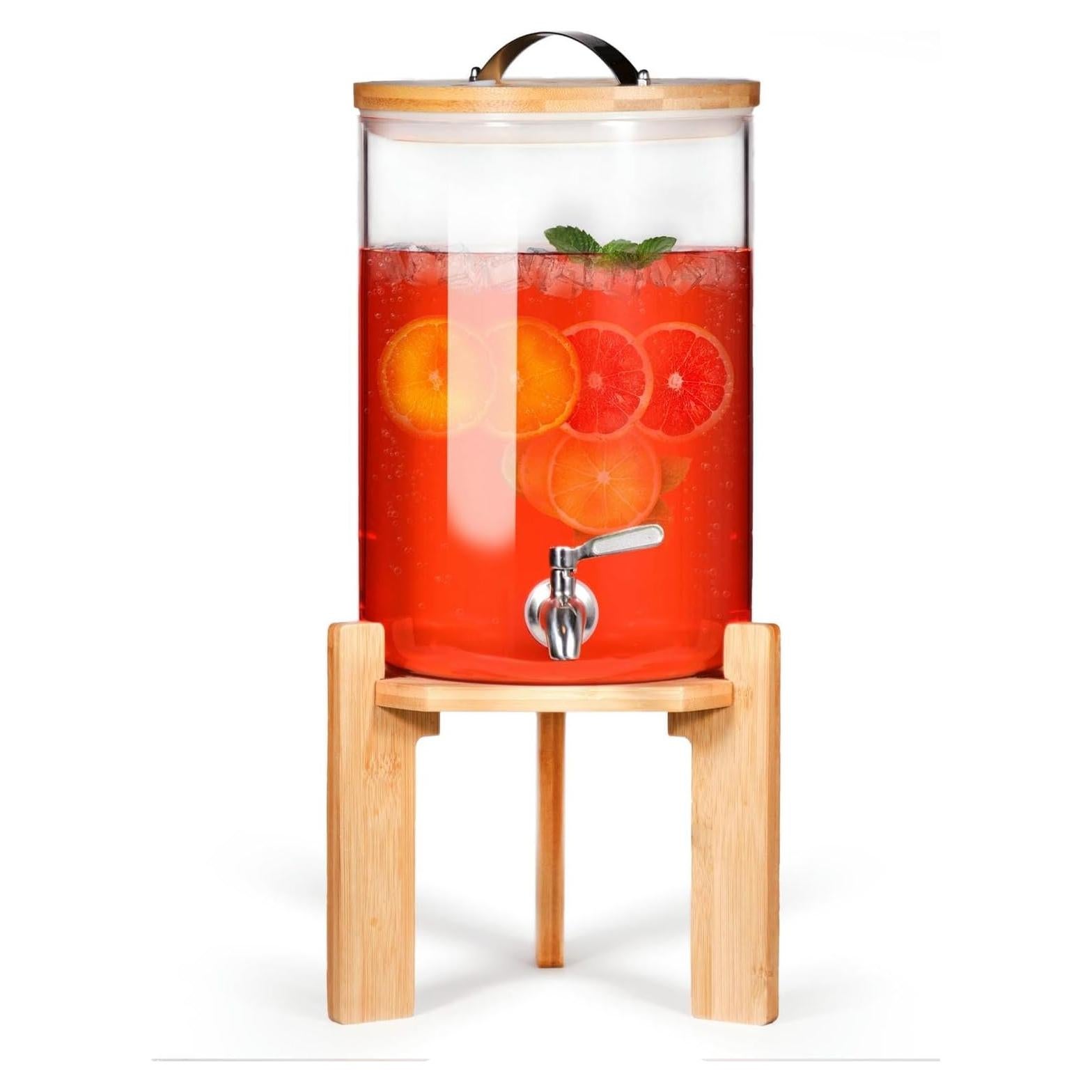 Dispensador de Bebidas de Vidrio Strirumo 2.1 Galones con Grifo