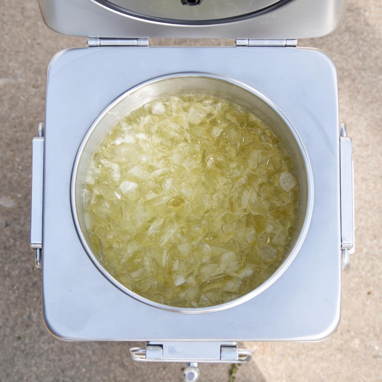 Dispensador de Bebidas Aislado Bevanda 11.4L Acero Inoxidable Blanco