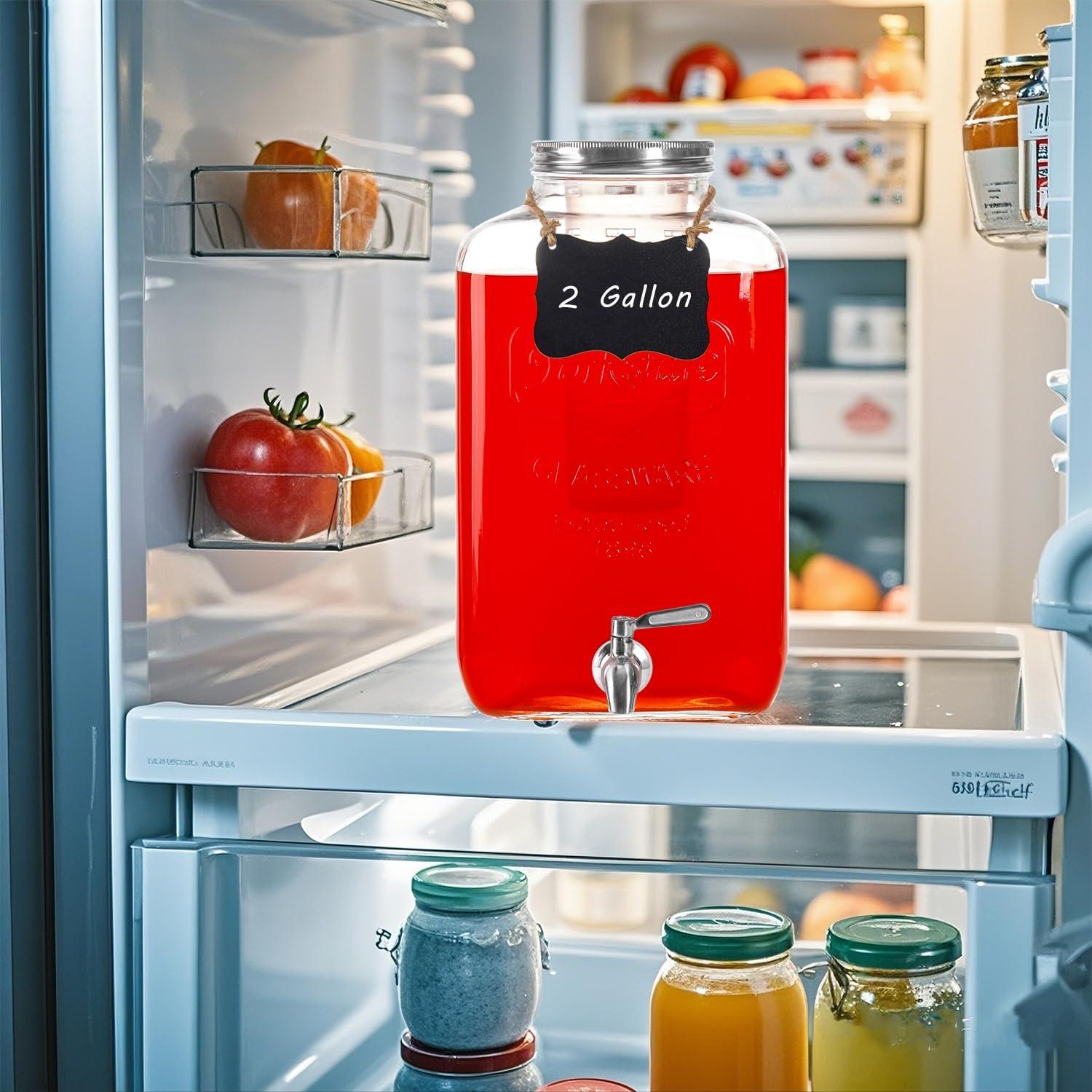 Dispensador de Bebidas de Vidrio Einfache 7.57L con Grifo Inoxidable