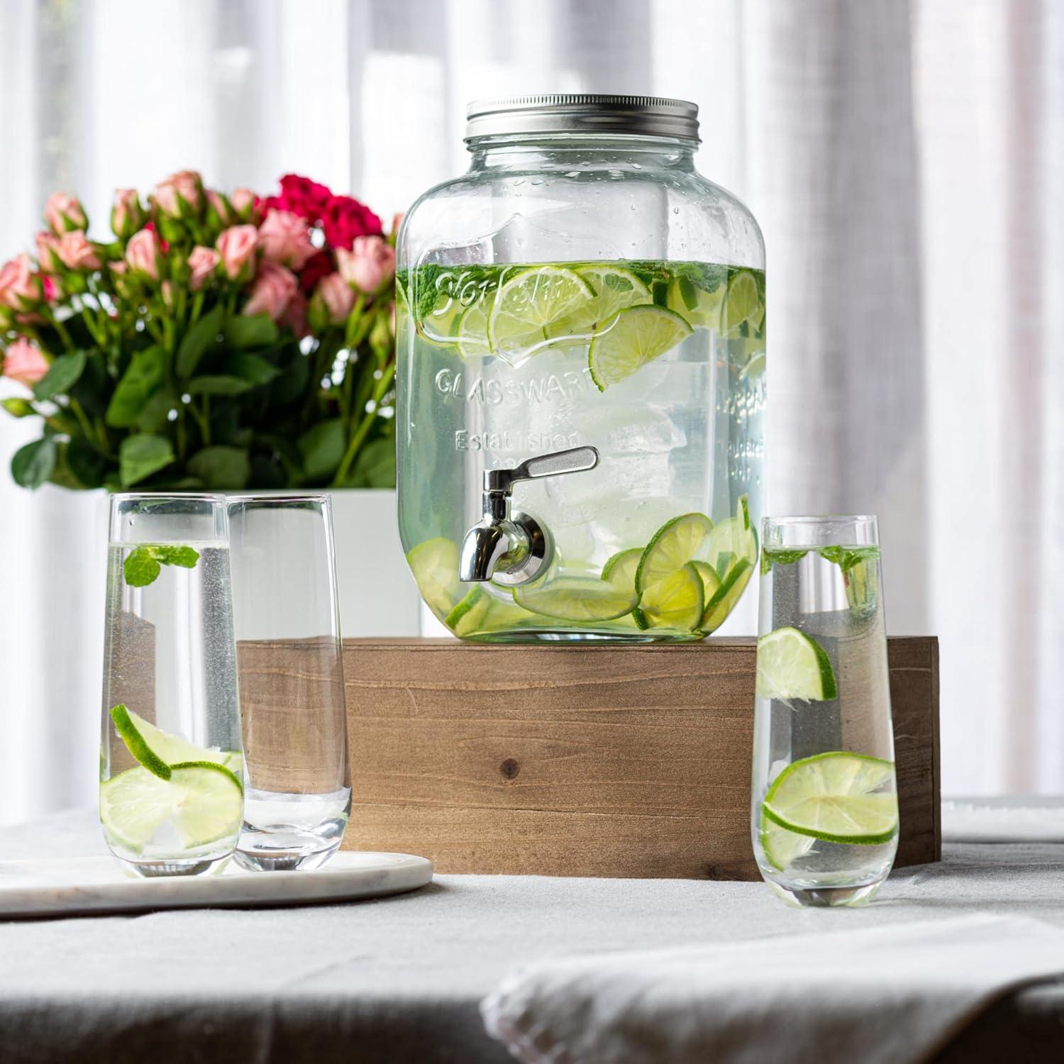 Dispensador de Agua de Vidrio Le'raze 3.8L con Grifo Acero Inoxidable