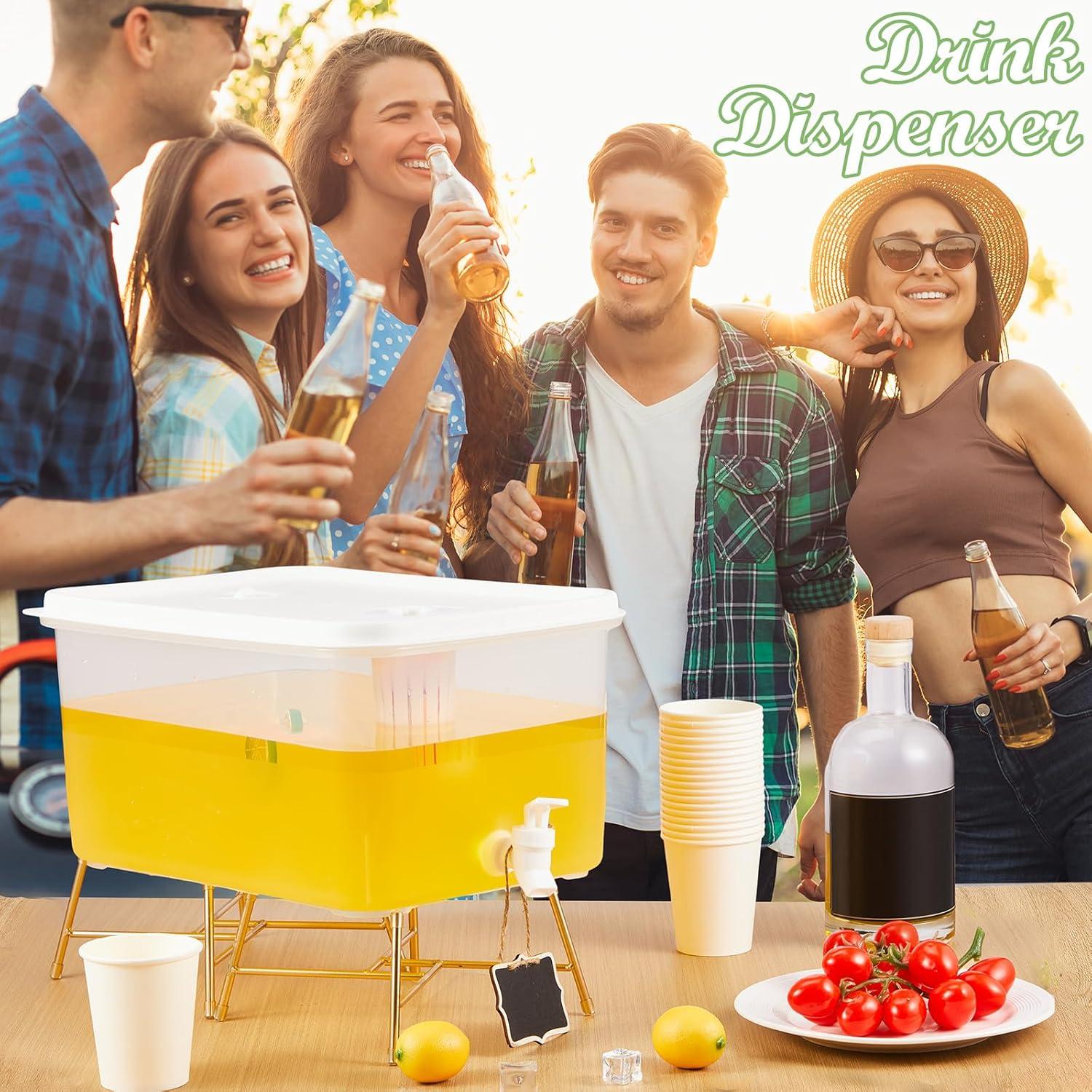 Paquete 2 Dispensadores de Bebidas 13L Sunnychicc con 60 Vasos