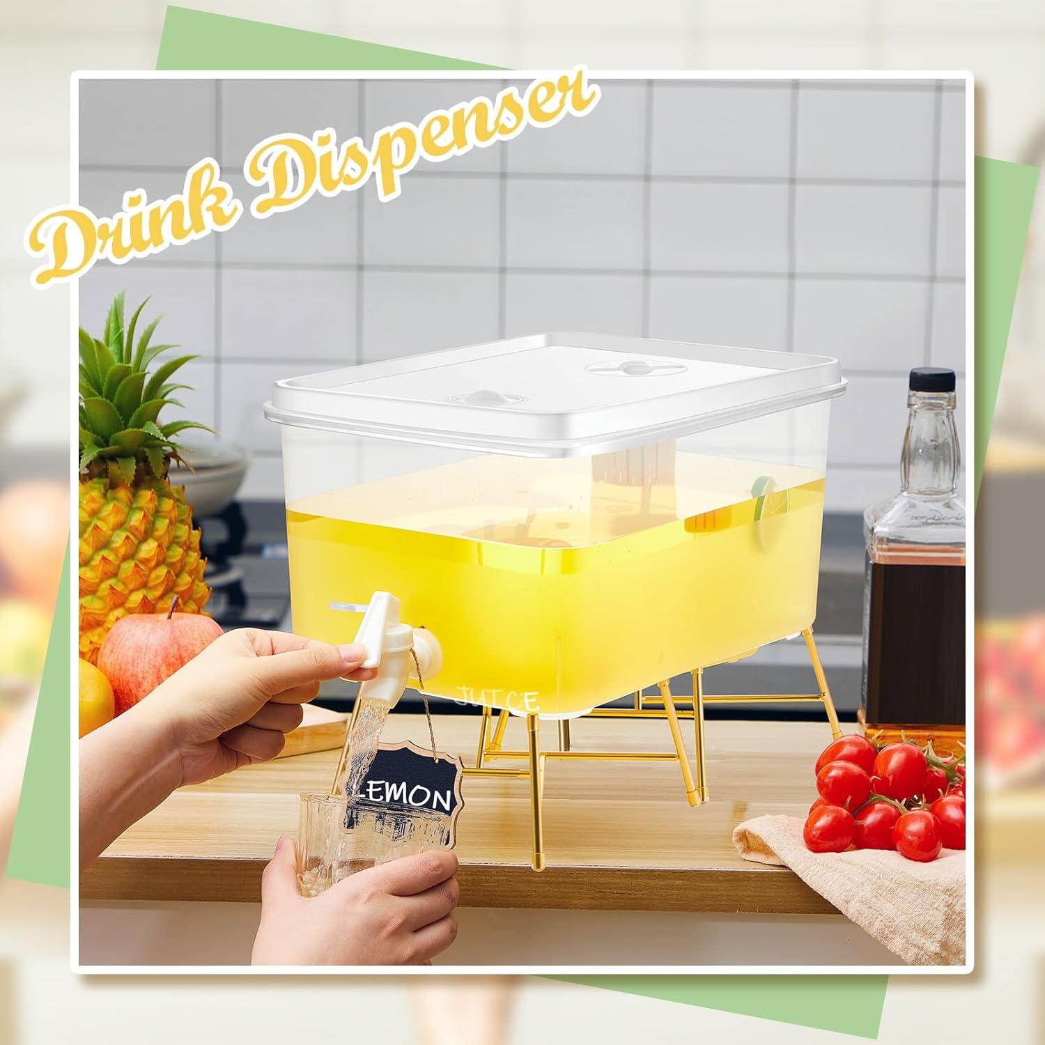 Paquete 2 Dispensadores de Bebidas 13L Sunnychicc con 60 Vasos