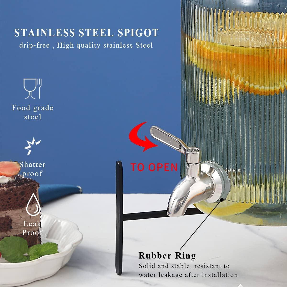 Dispensador de Bebidas de Vidrio Berglander 3.8L con Grifo Inoxidable