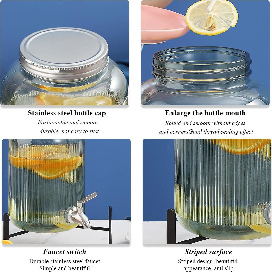 Dispensador de Bebidas de Vidrio Berglander 3.8L con Grifo Inoxidable