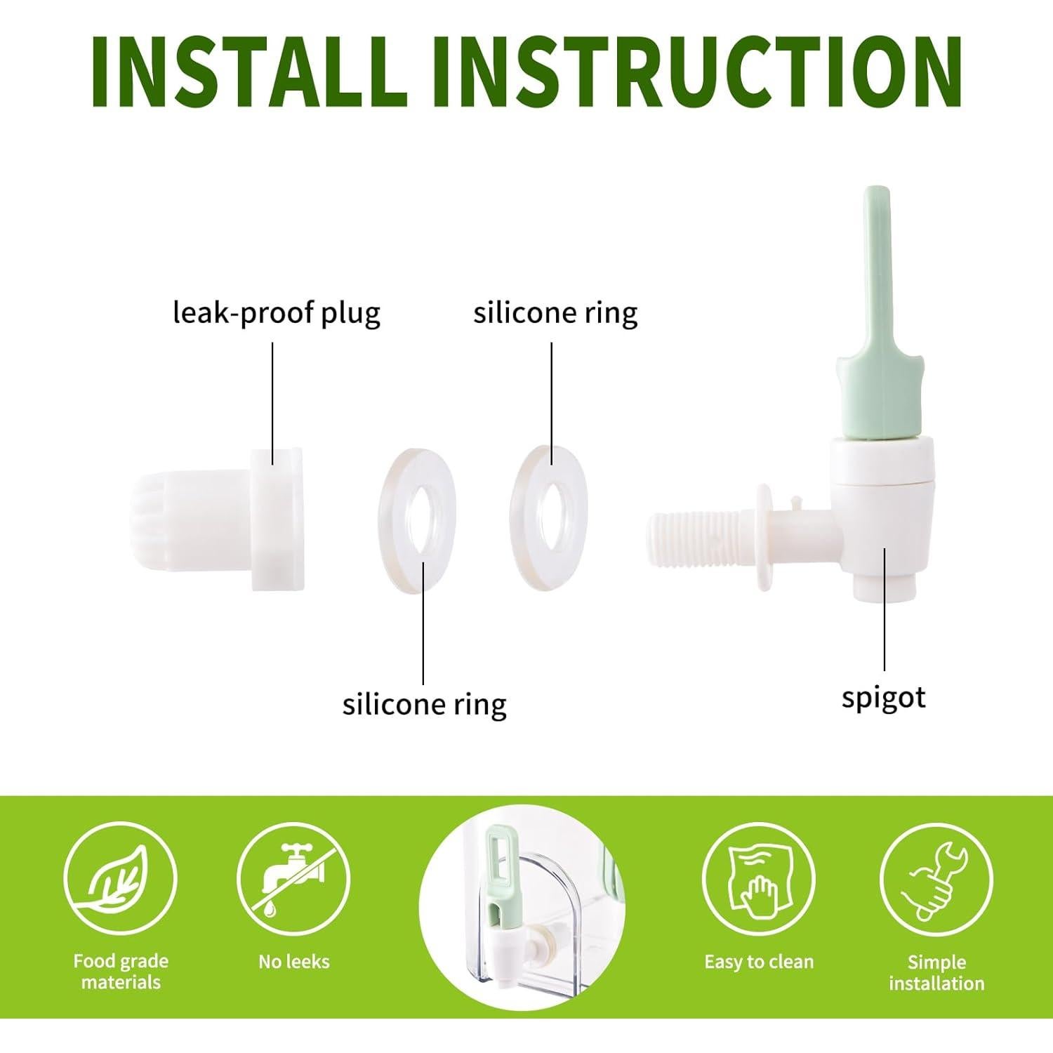 Dispensador de Bebidas Frías CISIREE 3.98L con Grifo a Prueba de Fugas