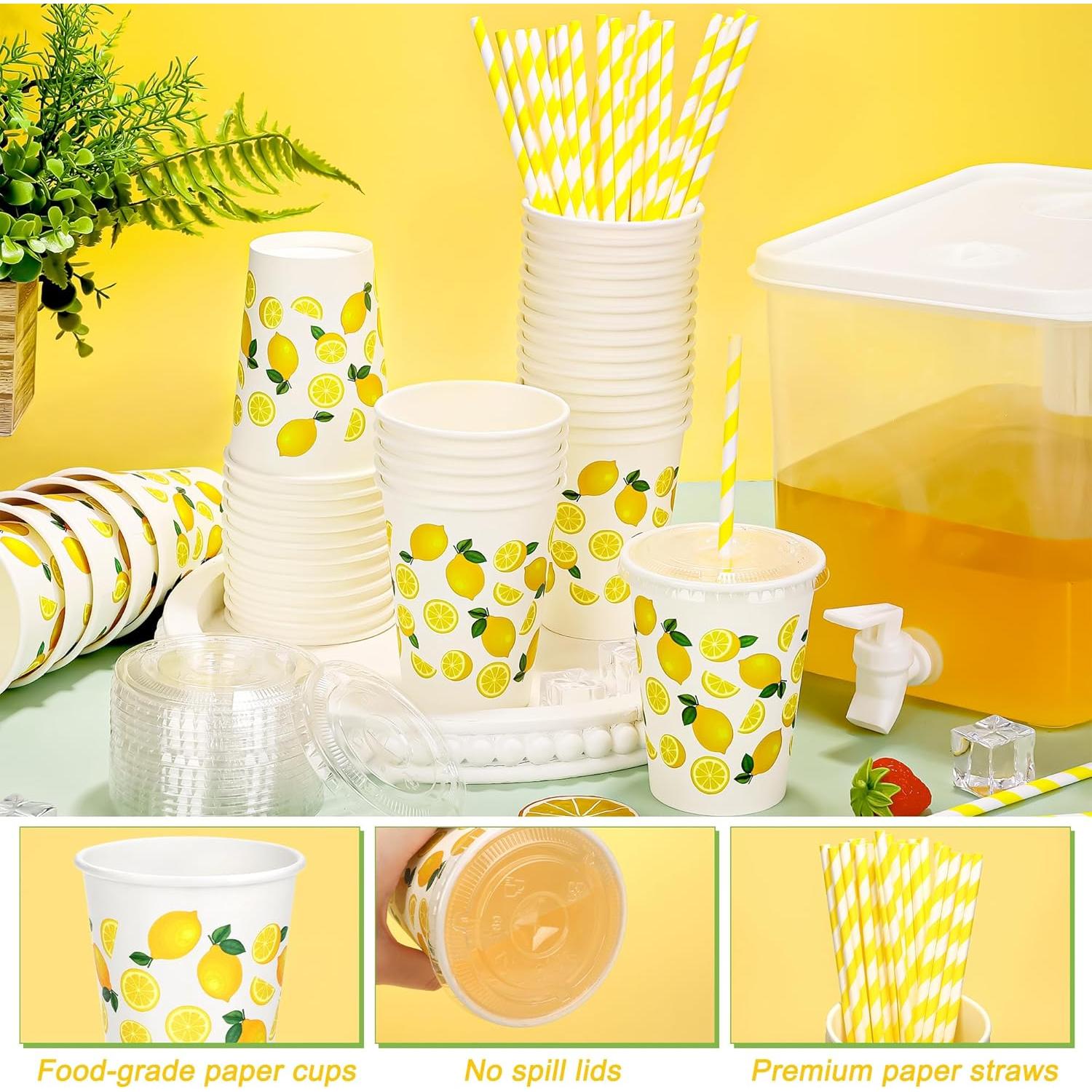 Paquete de 2 dispensadores de bebida Kochorie 8.8L con 50 tazas