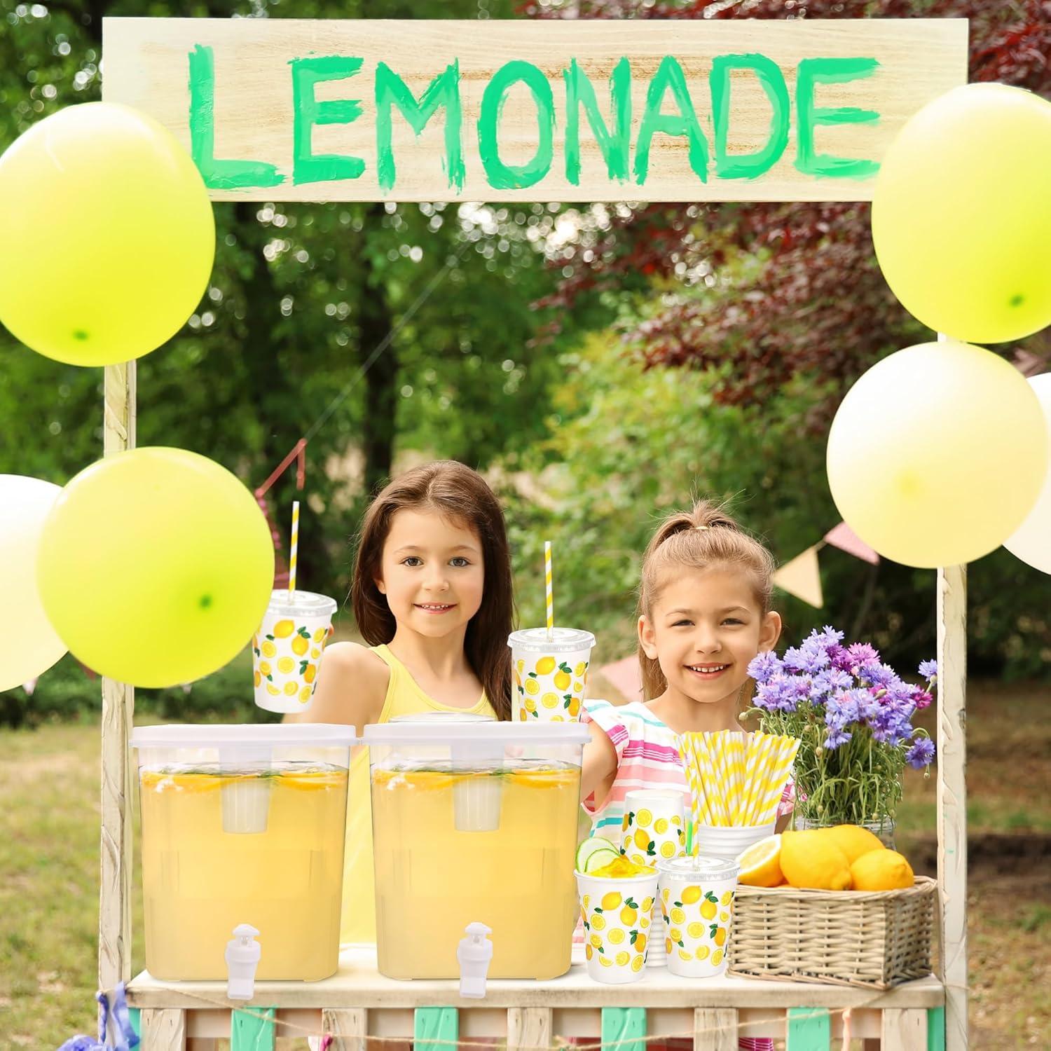 Paquete de 2 dispensadores de bebida Kochorie 8.8L con 50 tazas