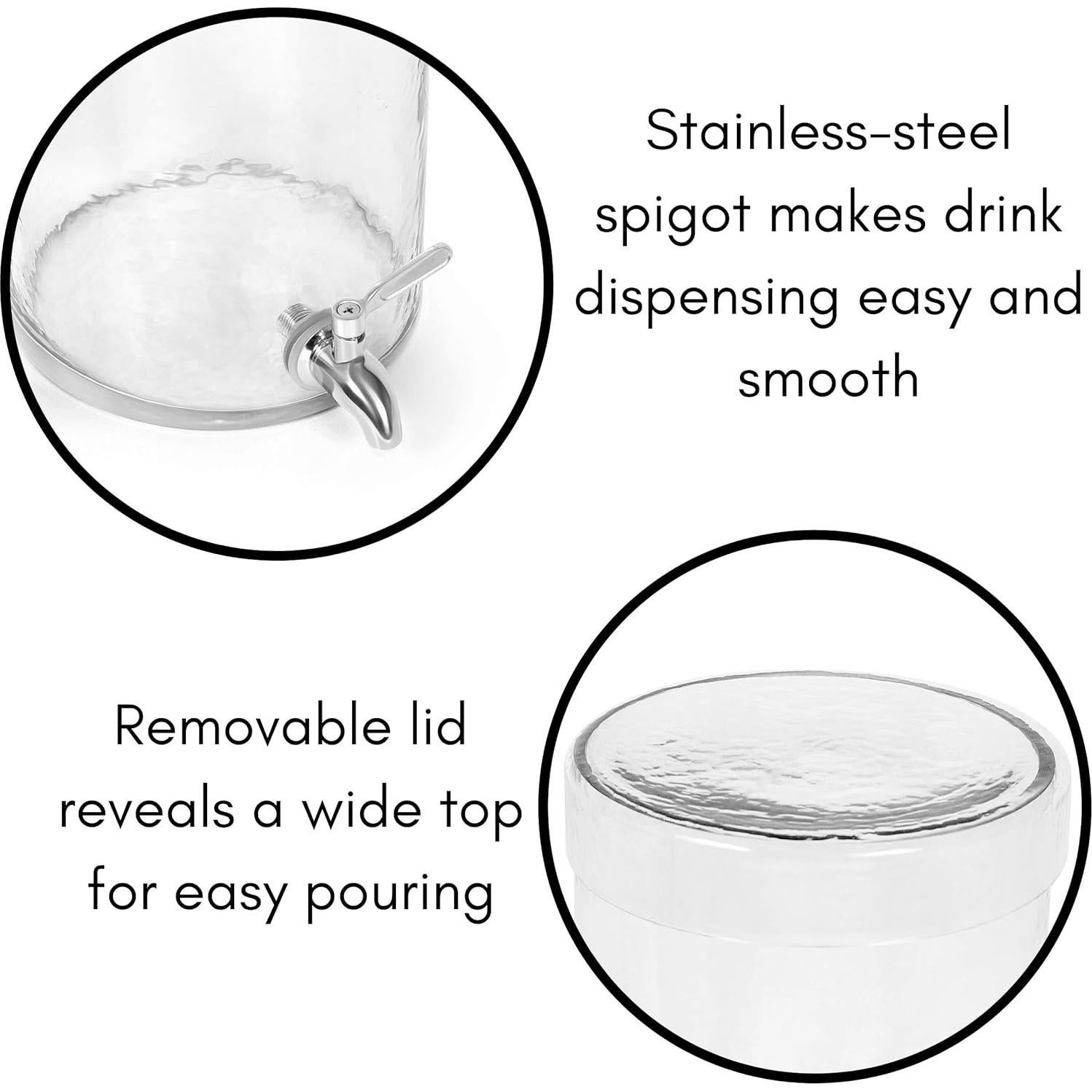 Dispensador de Bebidas Apilable BirdRock Home 7.57L Vidrio