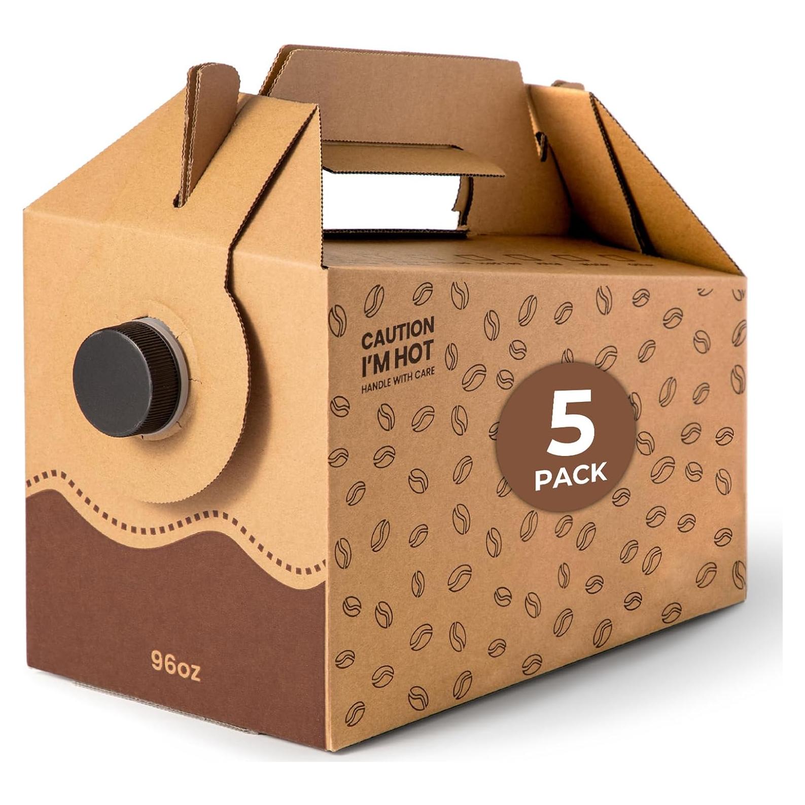 Contenedores de Café Desechables FMP 5 Pack 96 oz con Mango