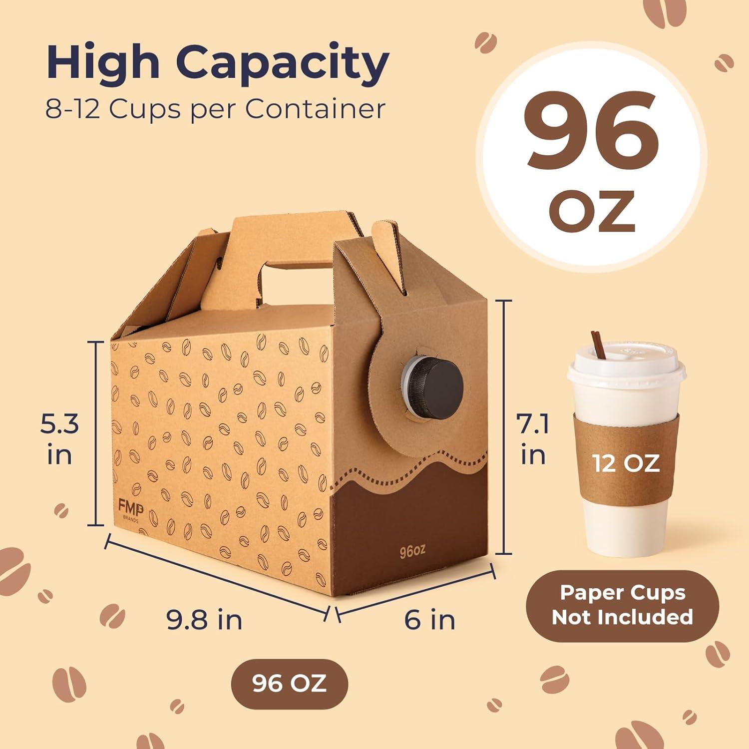 Contenedores de Café Desechables FMP 5 Pack 96 oz con Mango