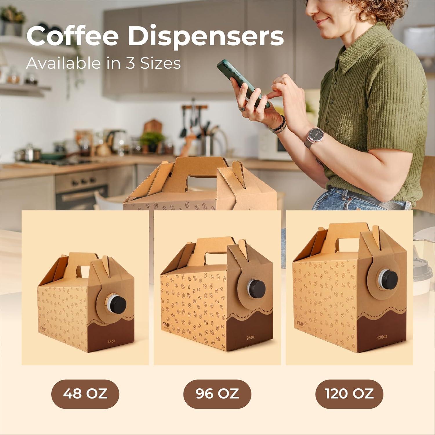 Contenedores de Café Desechables FMP 5 Pack 96 oz con Mango