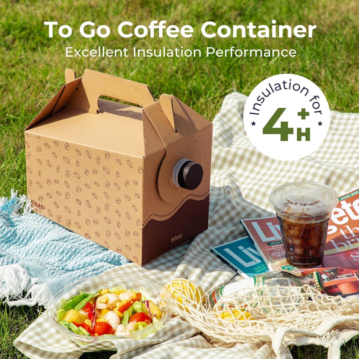 Contenedores de Café Desechables FMP 5 Pack 96 oz con Mango