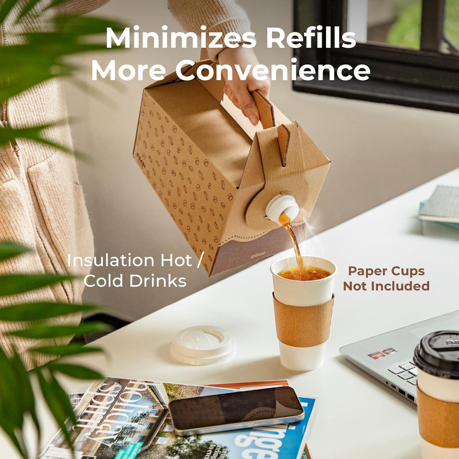 Contenedores de Café Desechables FMP 5 Pack 96 oz con Mango