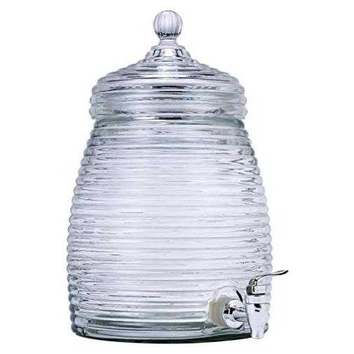 Dispensador de Bebidas de Vidrio EuroWare 5L con Grifo Colmena