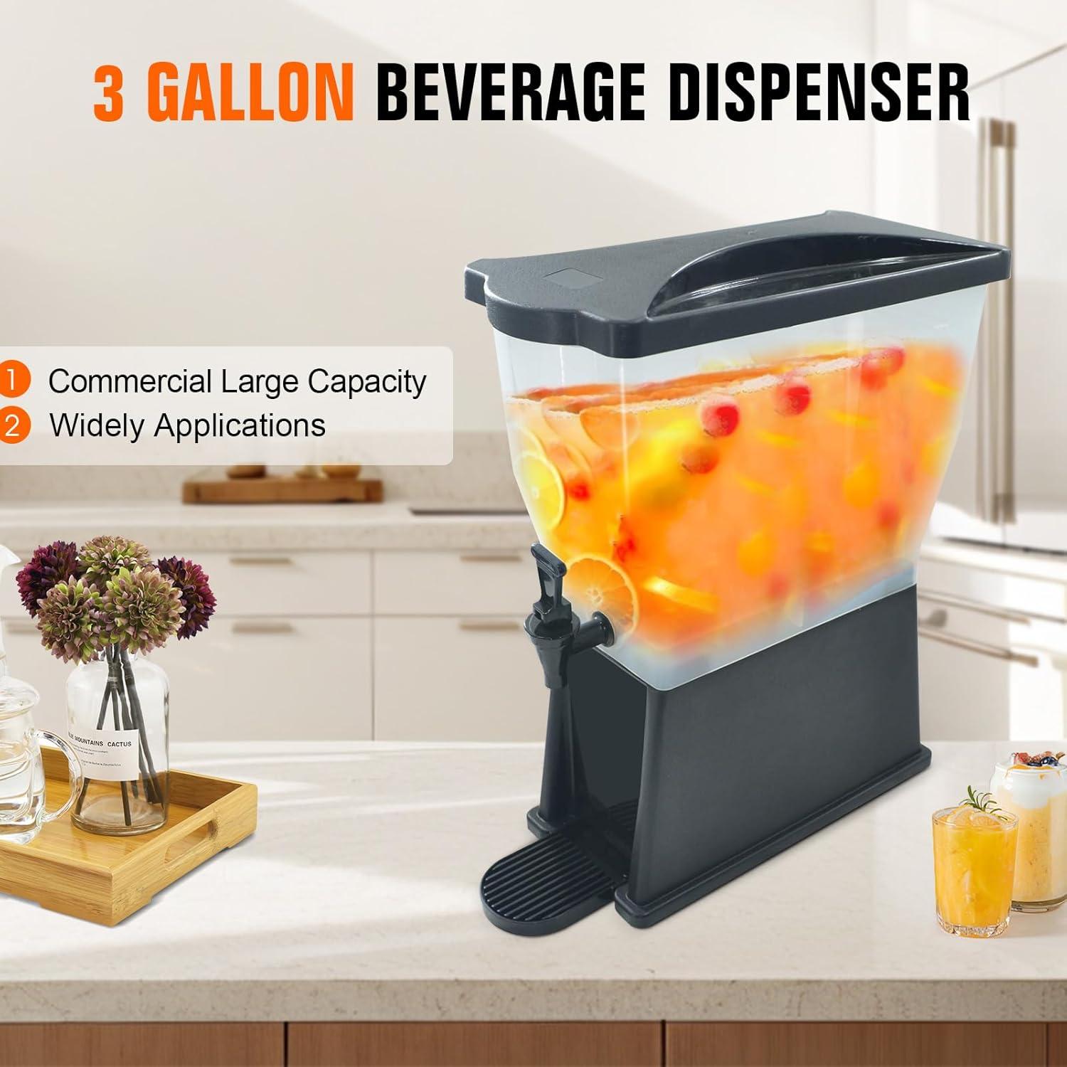 Dispensador de Bebidas Hakka 11L Negro para Fiestas y Catering