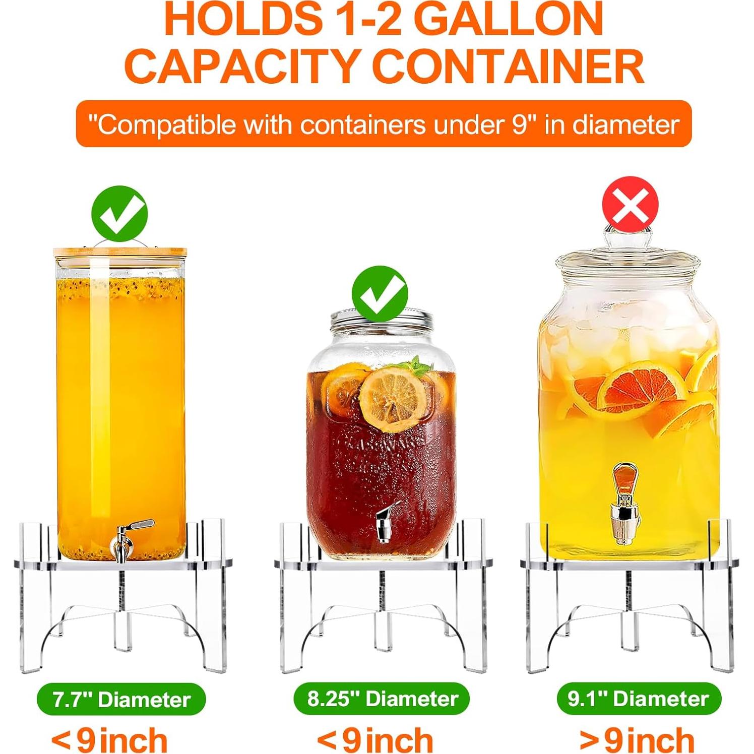 Dispensador de Bebidas Acrílico BESHIGH 23 cm para Agua y Jugo